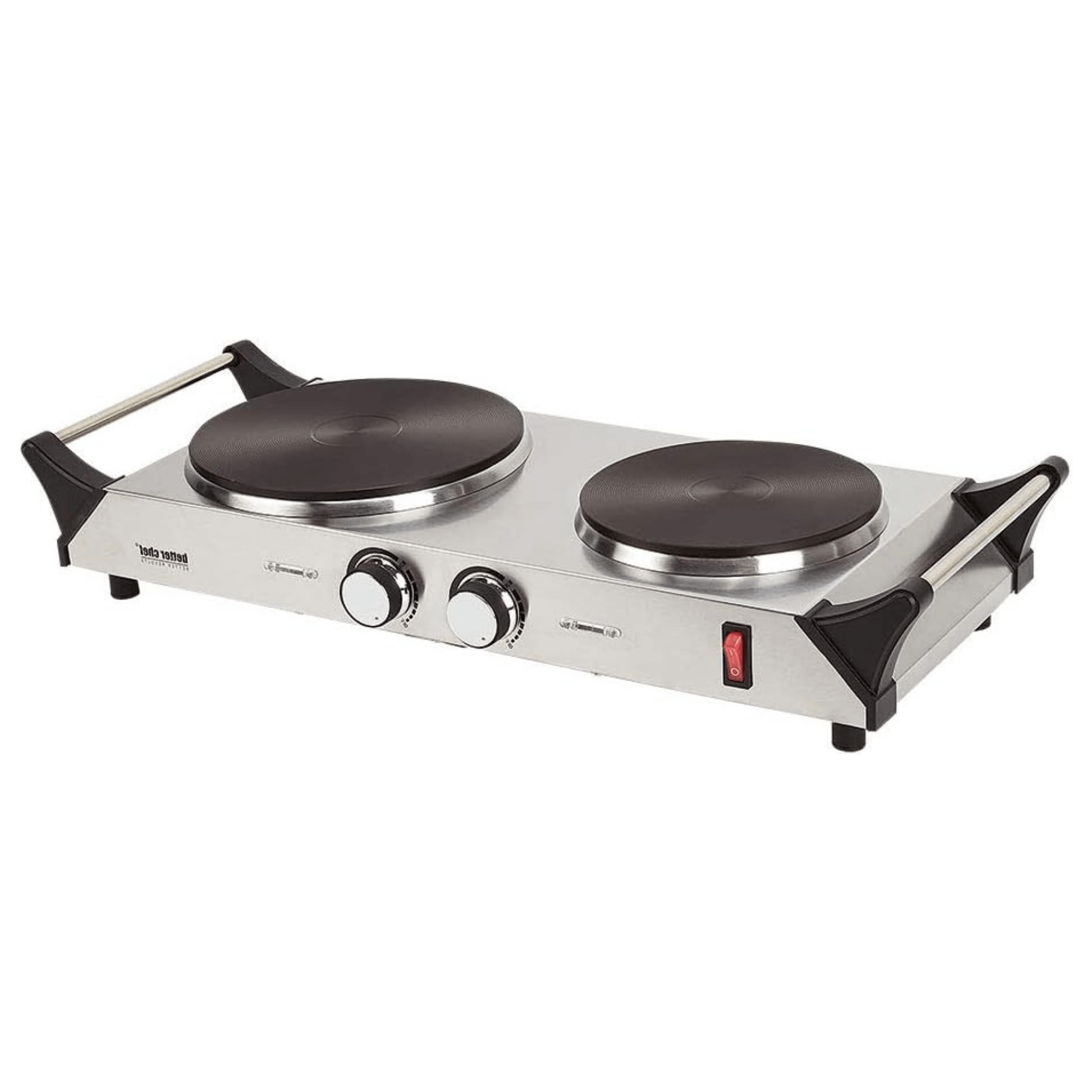 Better Chef Stainless Steel Electric Solid Element Countertop Double Burner
