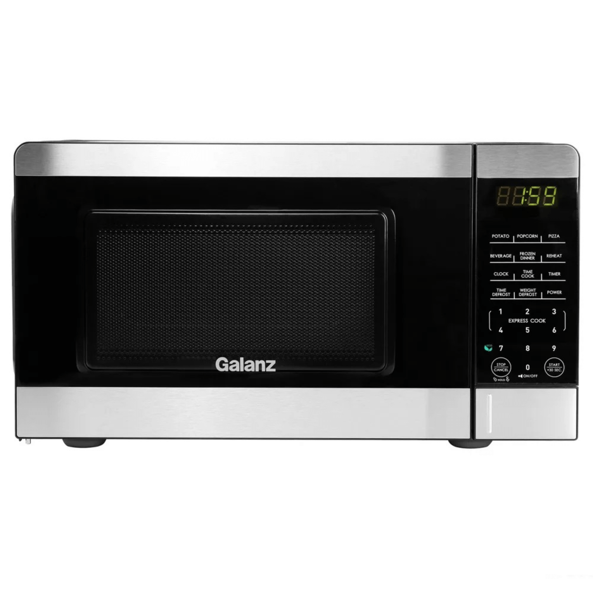 Galanz 0.7 Cu. Ft. 700 Watt Countertop Microwave Oven with Stainless Accents