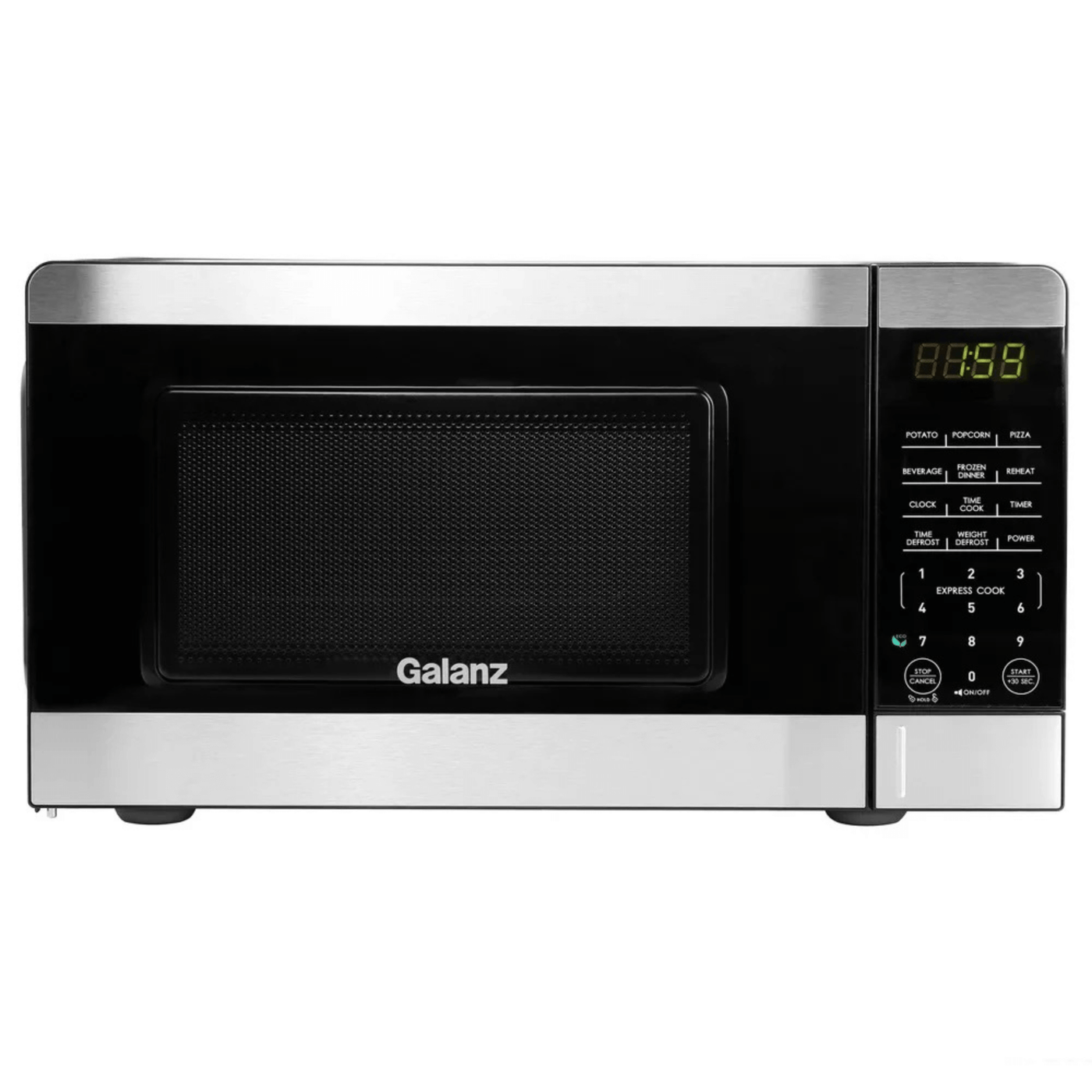 Galanz 0.9 Cu. Ft. 900 Watt Countertop Microwave Oven with Stainless Accents