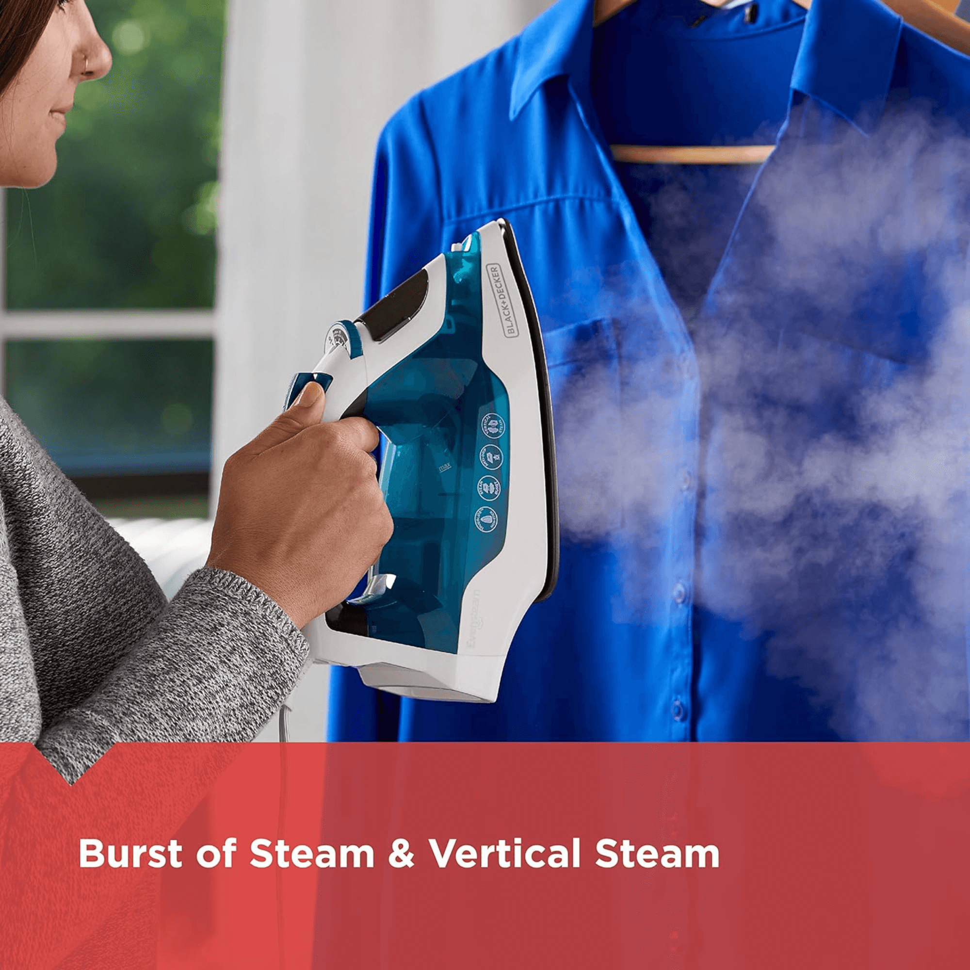 Black & Decker Easy Steam TrueGlide Nonstick SmartSteam Compact Iron