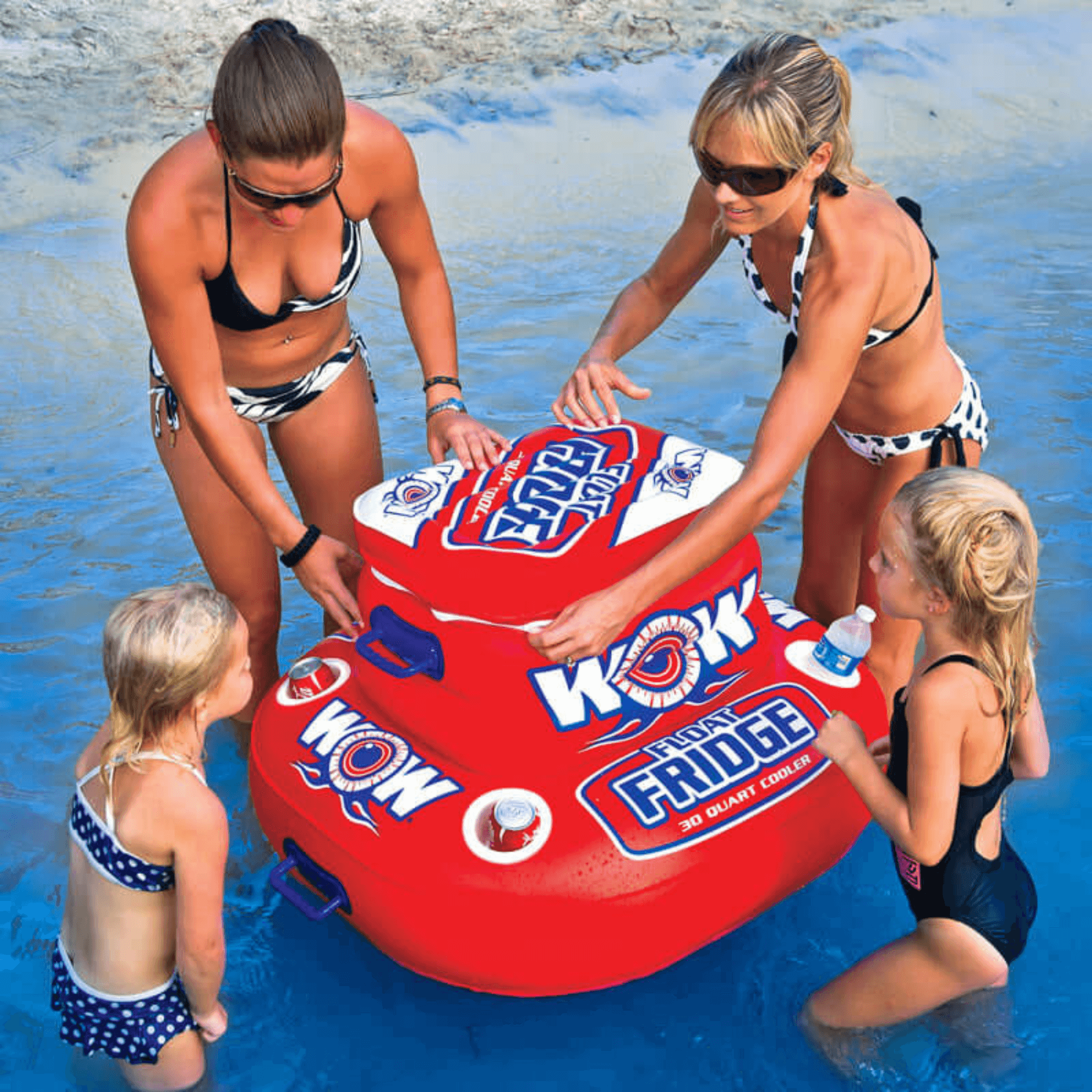 WOW Watersports Float Fridge 30 Can Capacity Inflatable Cooler