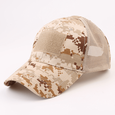 Military-Style Tactical Patch Hat with Adjustable Strap | Breathable & Unisex