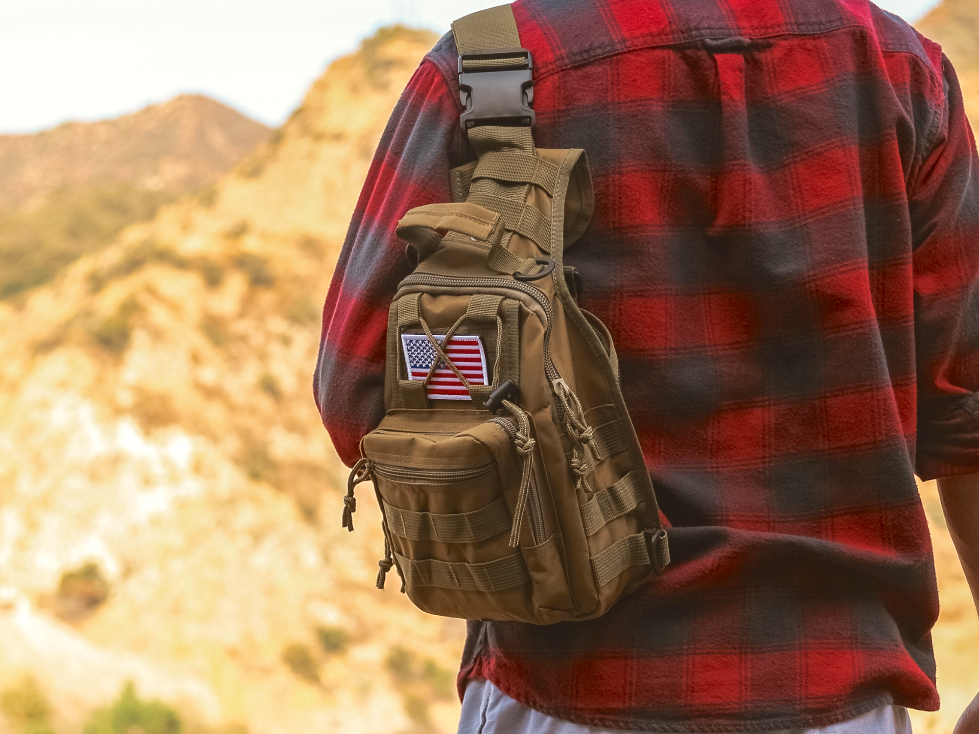 JupiterGear Tactical USA Flag Patch with Detachable Backing