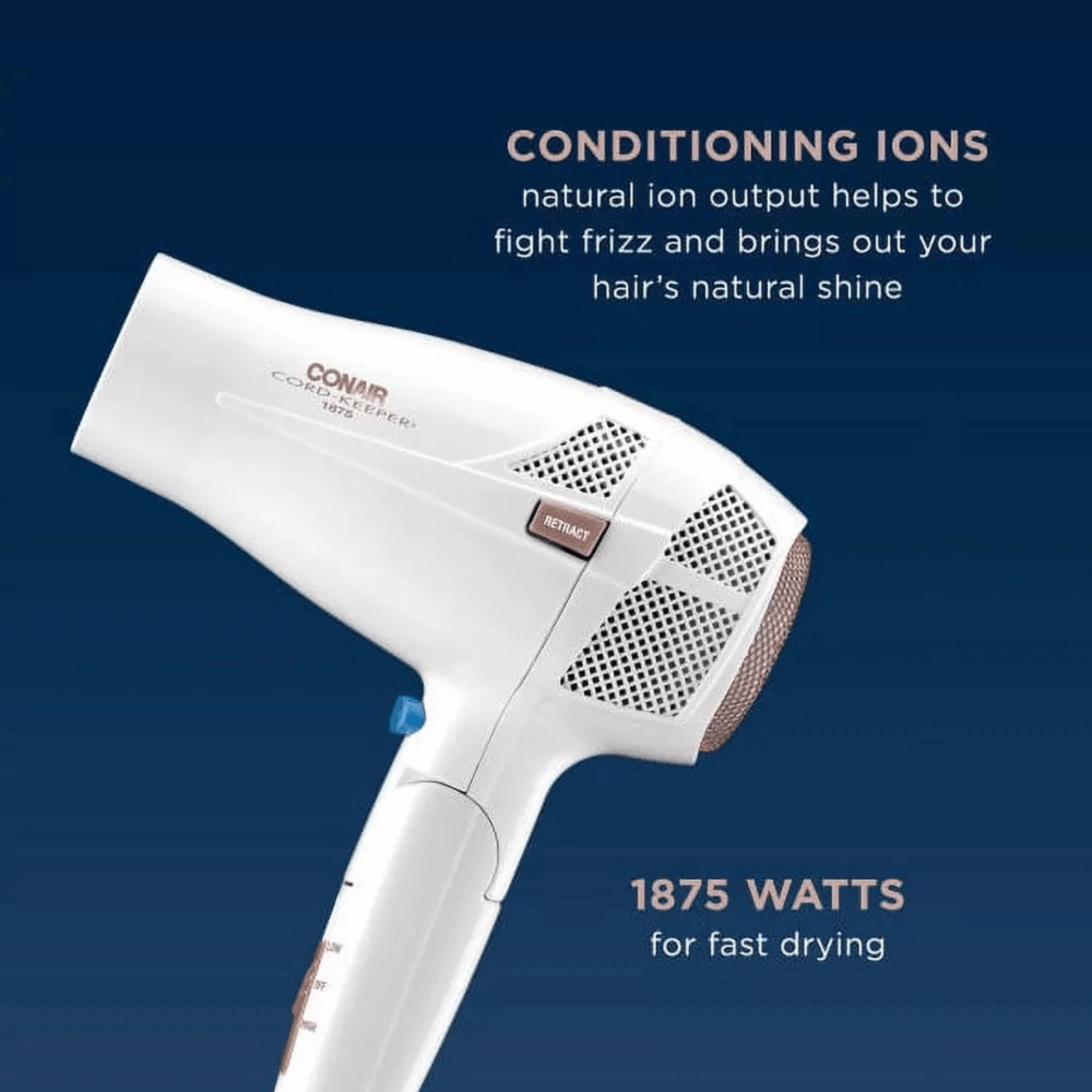 Conair retractable cord hair dryer online
