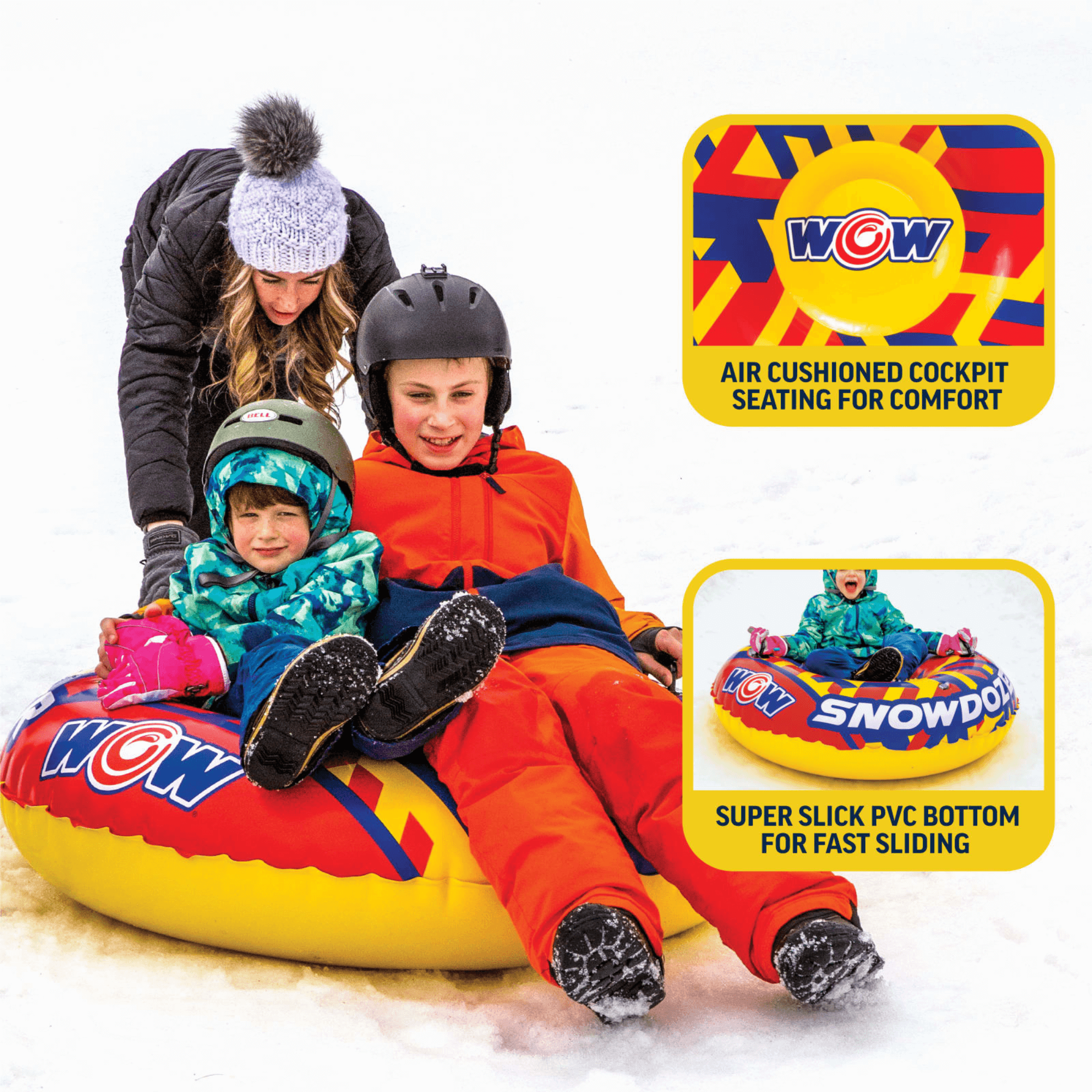 WOW Watersports SnowDozer Snow Tube for Sitting or Lying Positions