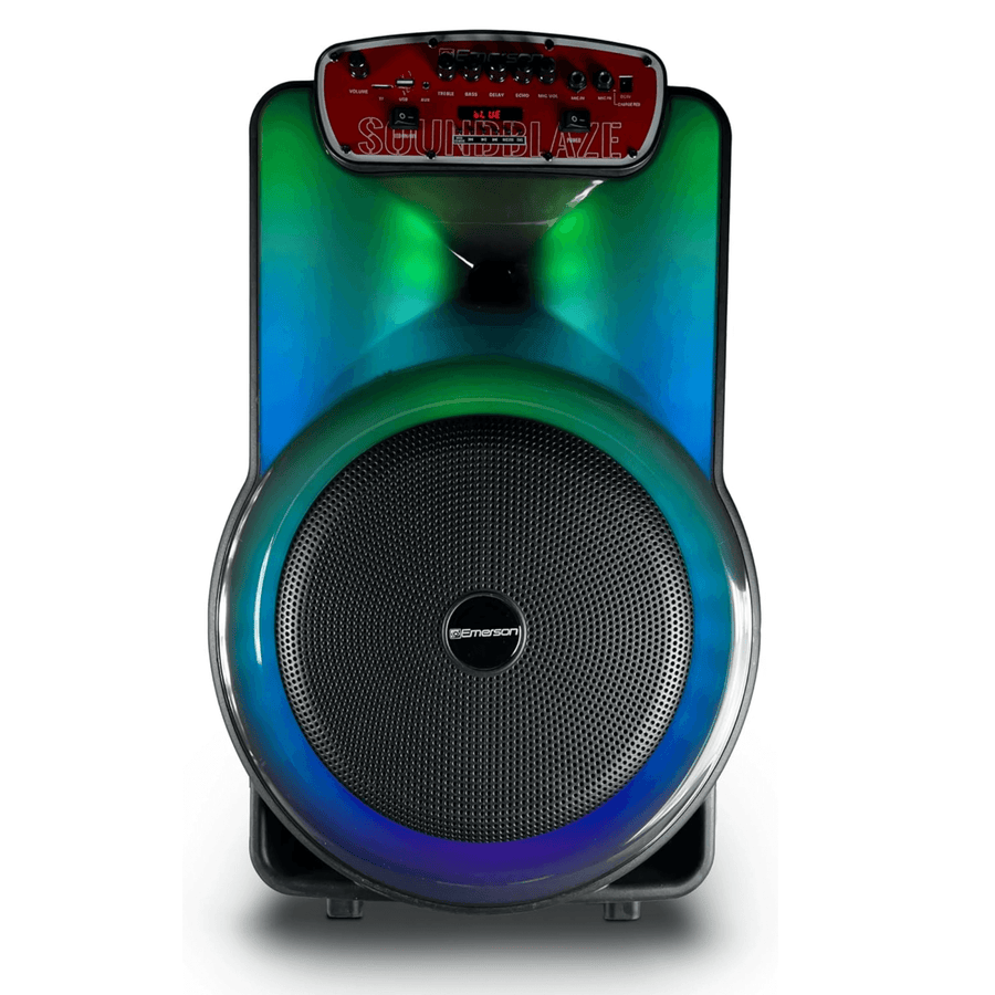 Emerson Portable Bluetooth 15" Party Speaker with Flame Lighting