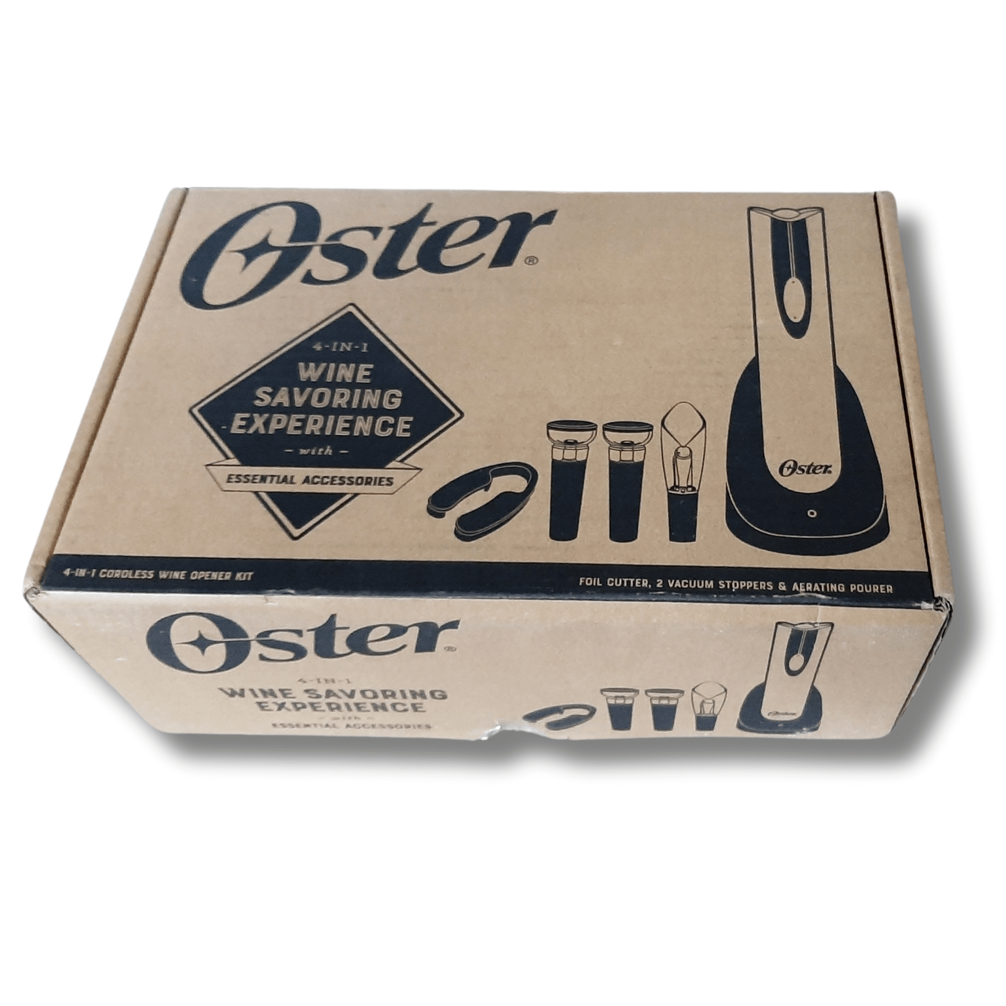 Oster 4-in-1 Wine Opening Kit with Rechargeable Opener - REFURBISHED