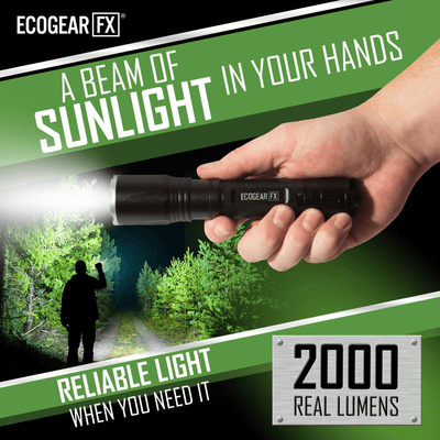 EcoGear FX TK2000 USB Rechargeable LED Tactical Flashlight