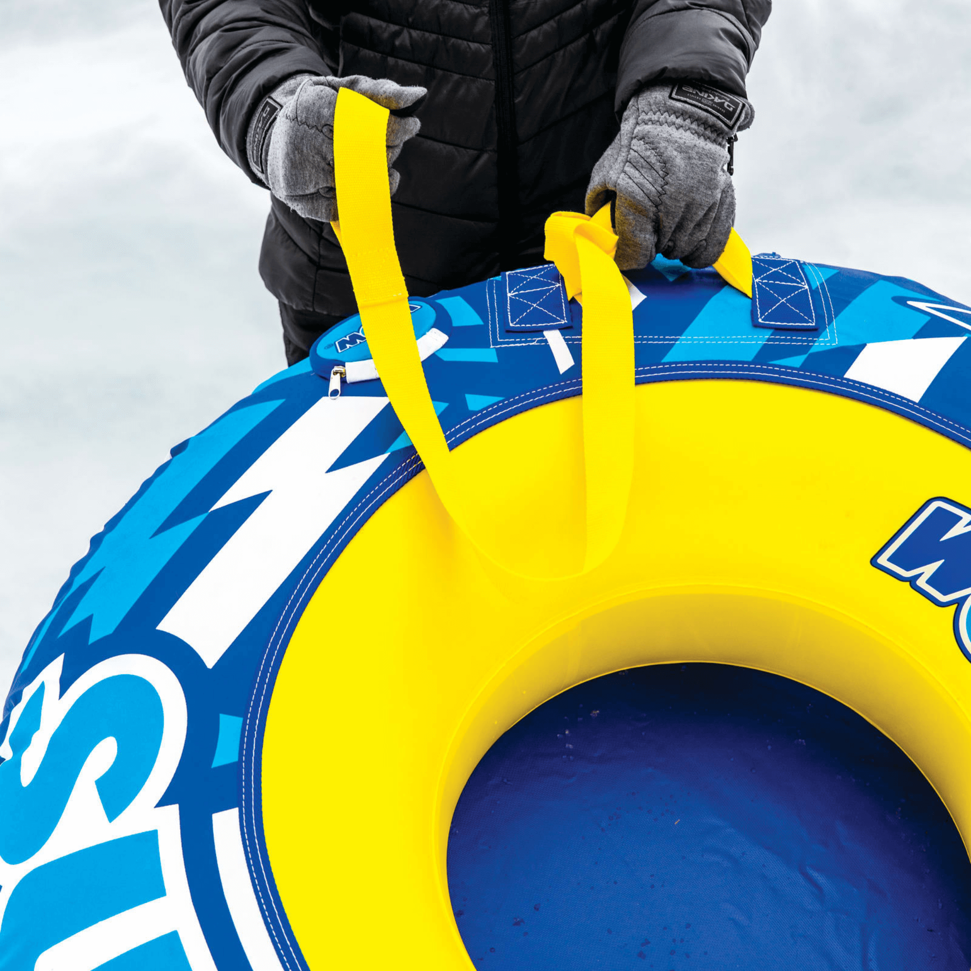 WOW Watersports Surge Tarpaulin-Bottom Snow Tube with Tow Leash