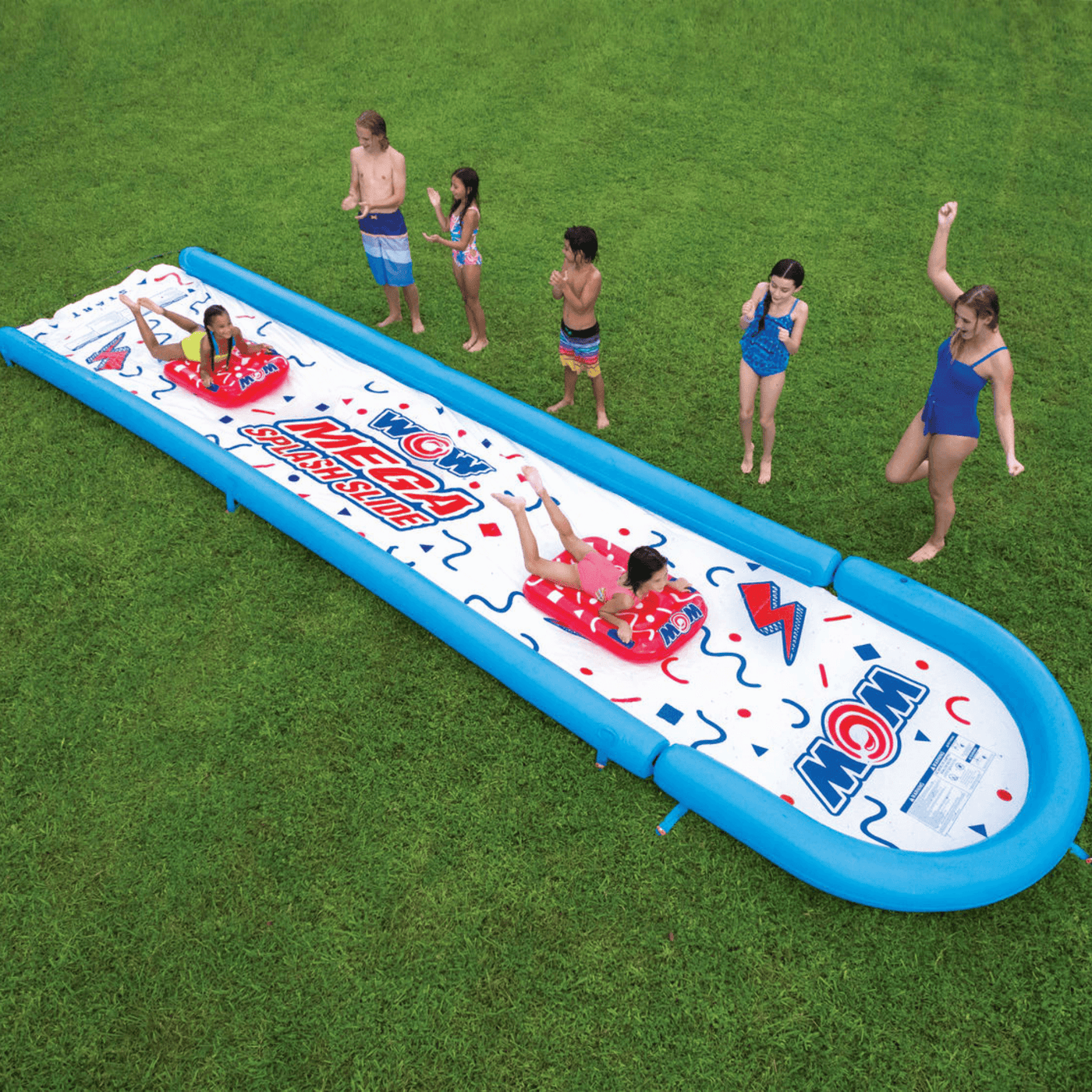WOW Watersports 25 Ft Mega Backyard Slide w Splash Pool and High Side Walls