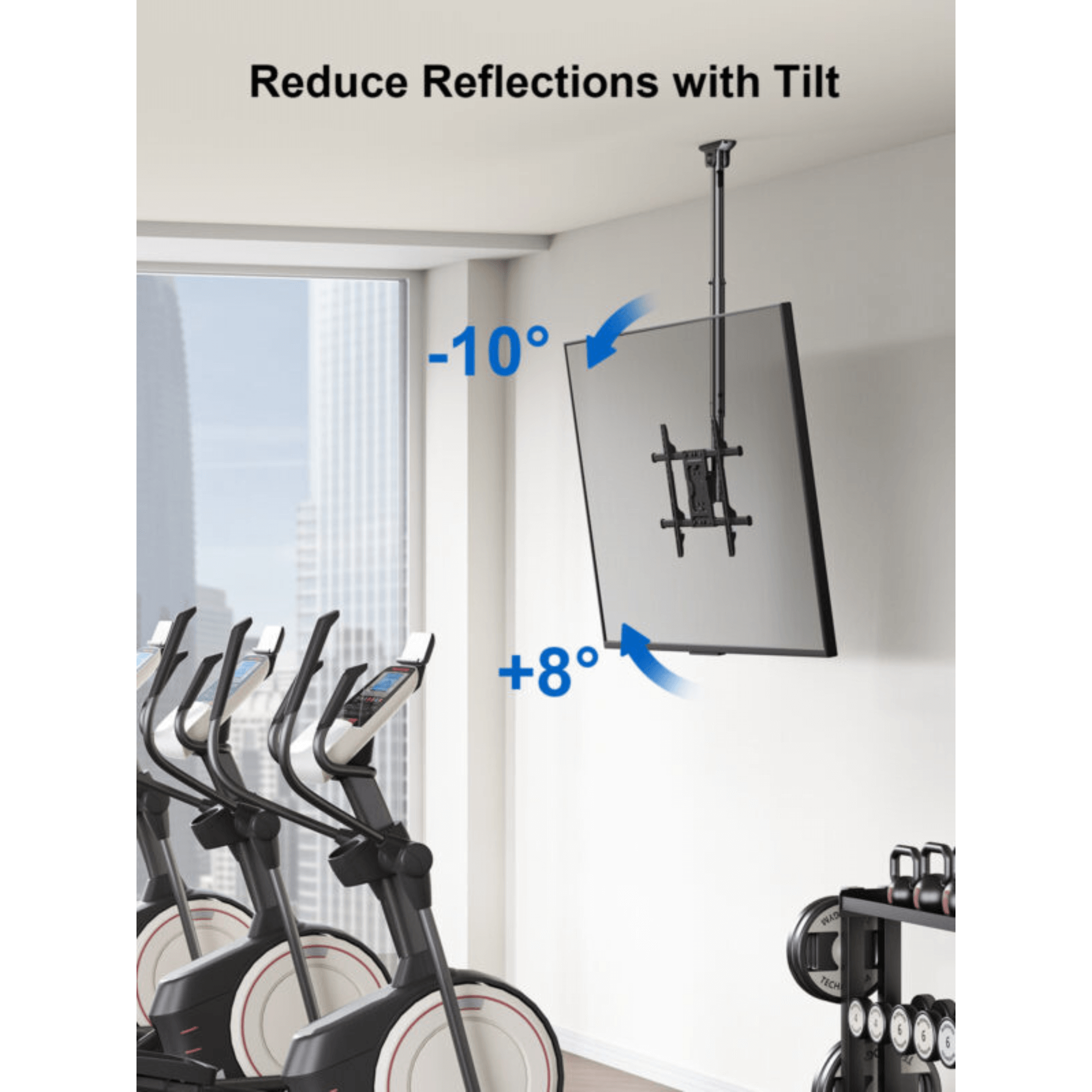 ErgoAV Ceiling Mount for TVs 43" to 75"