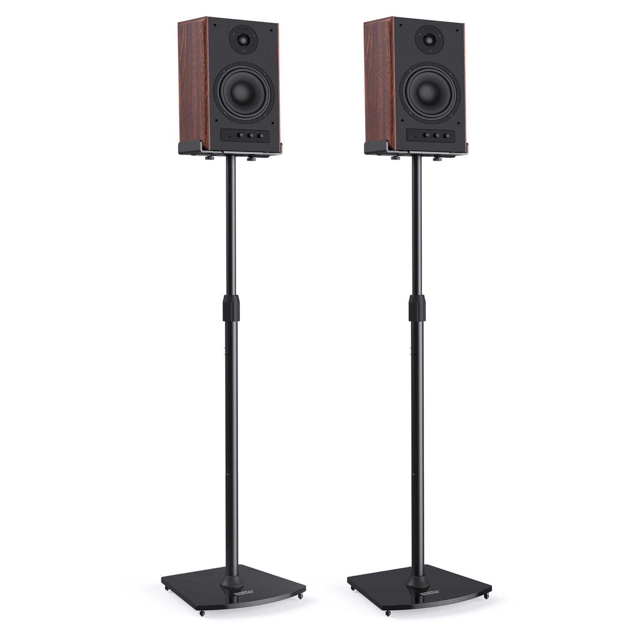 ErgoAV 1-Pair Adjustable Height Bookshelf Speaker Stands