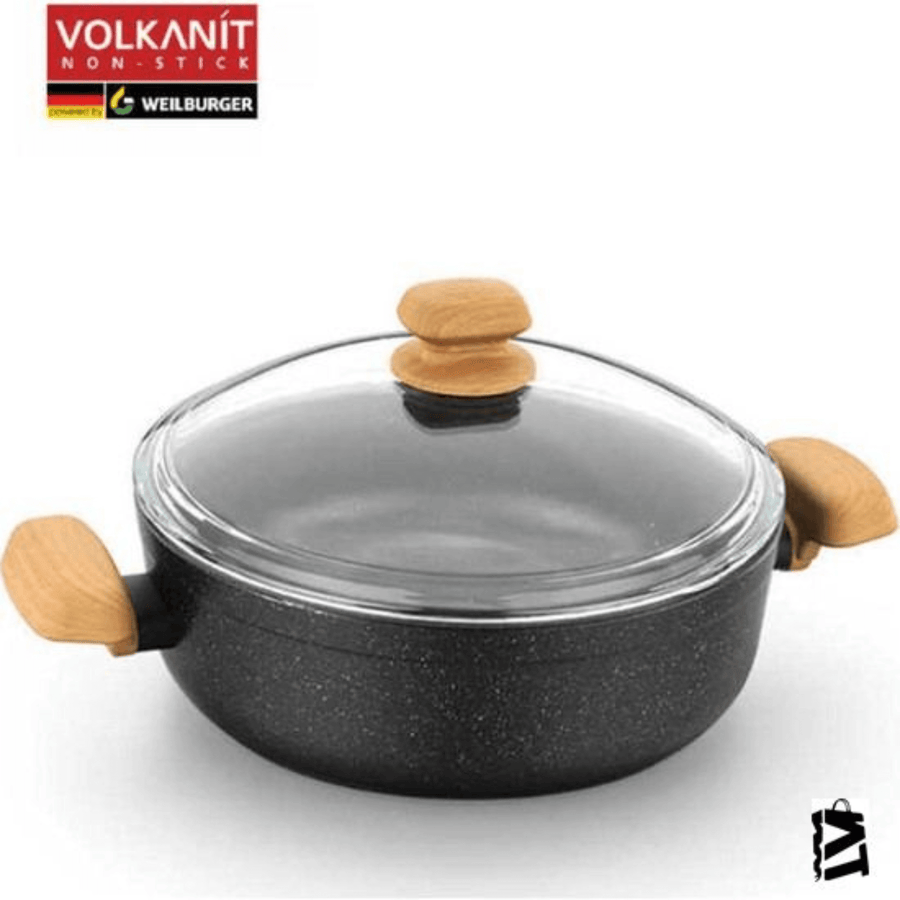 Korkmaz Montana 9.5-Inch Non-Stick Low Casserole Dish with Lid