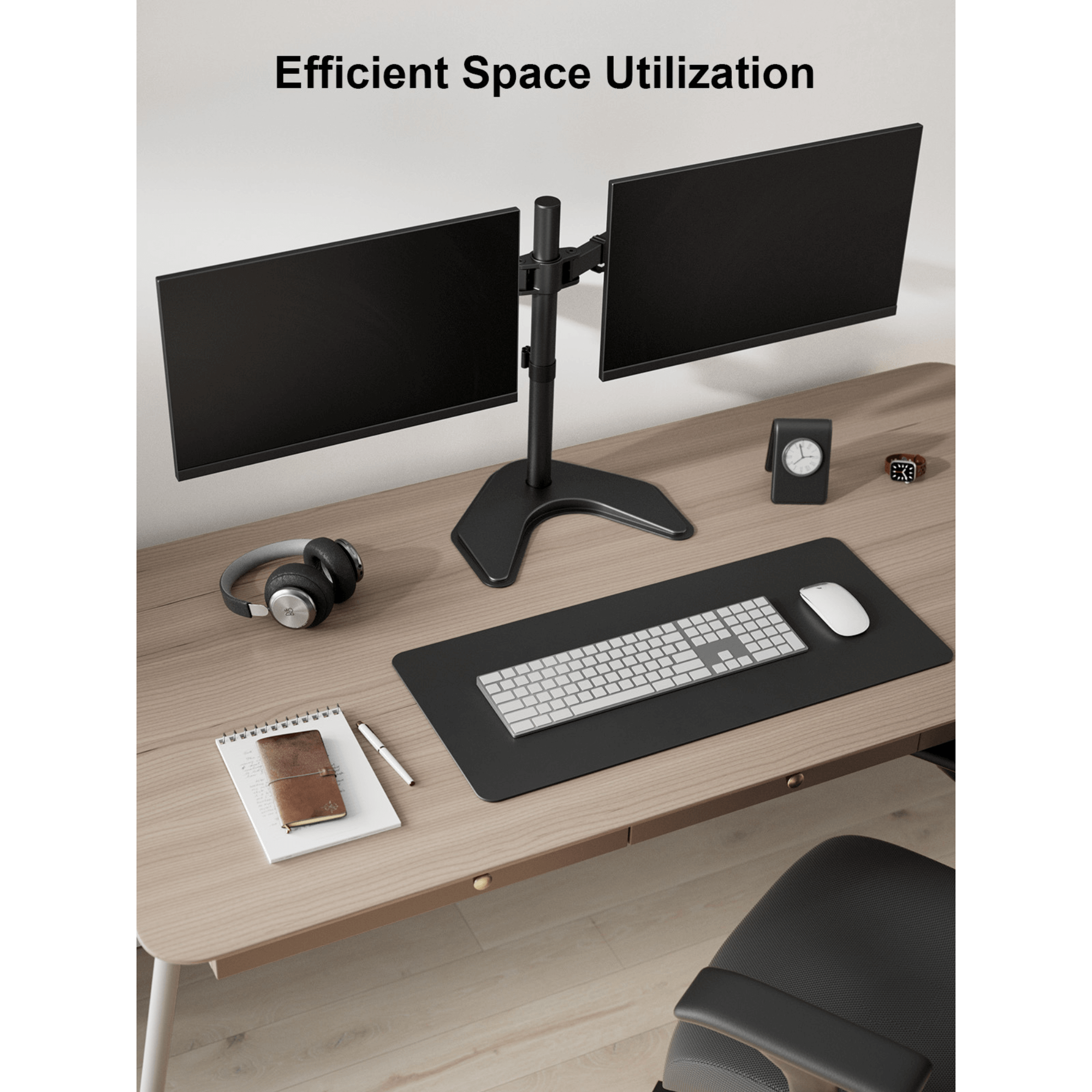ErgoAV Motion Desk Stand for Dual Monitors 13" to 27" up to 22lbs