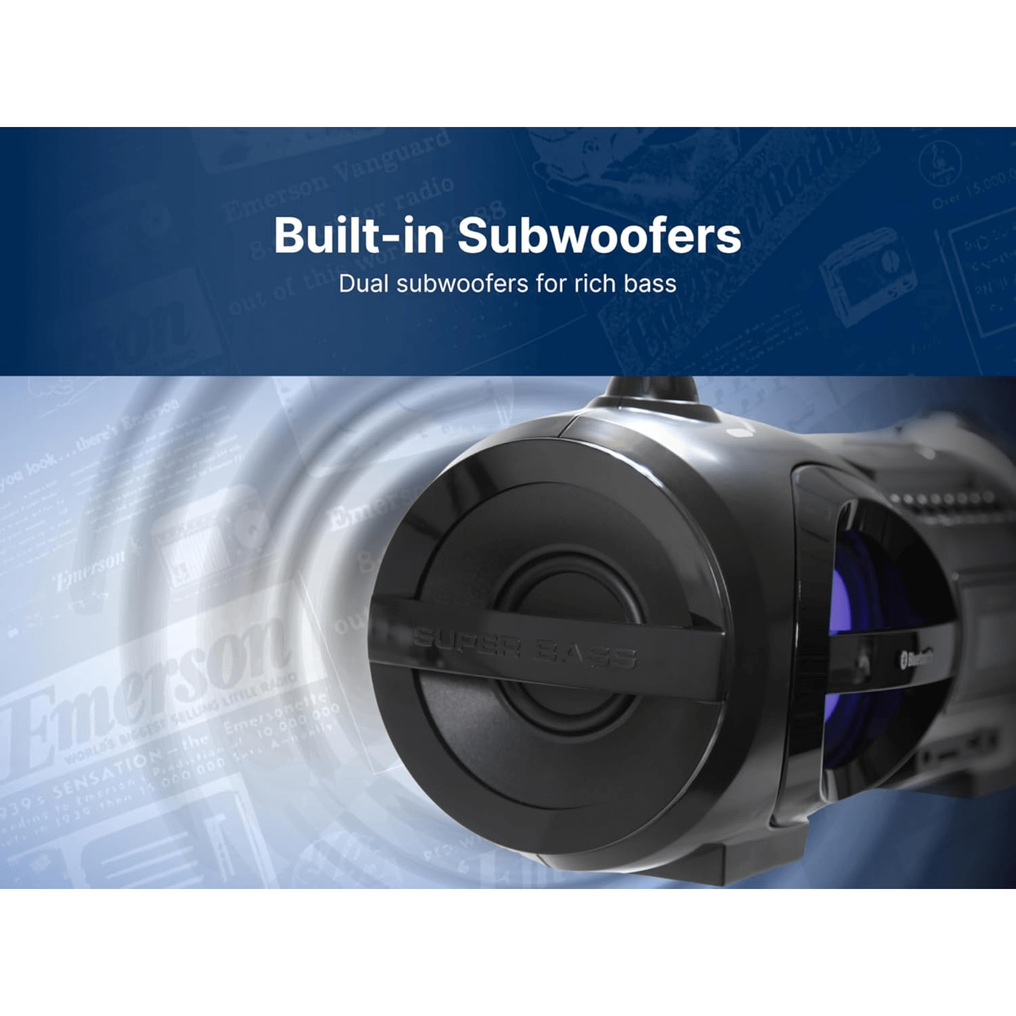 Emerson Retro Portable CD Boombox