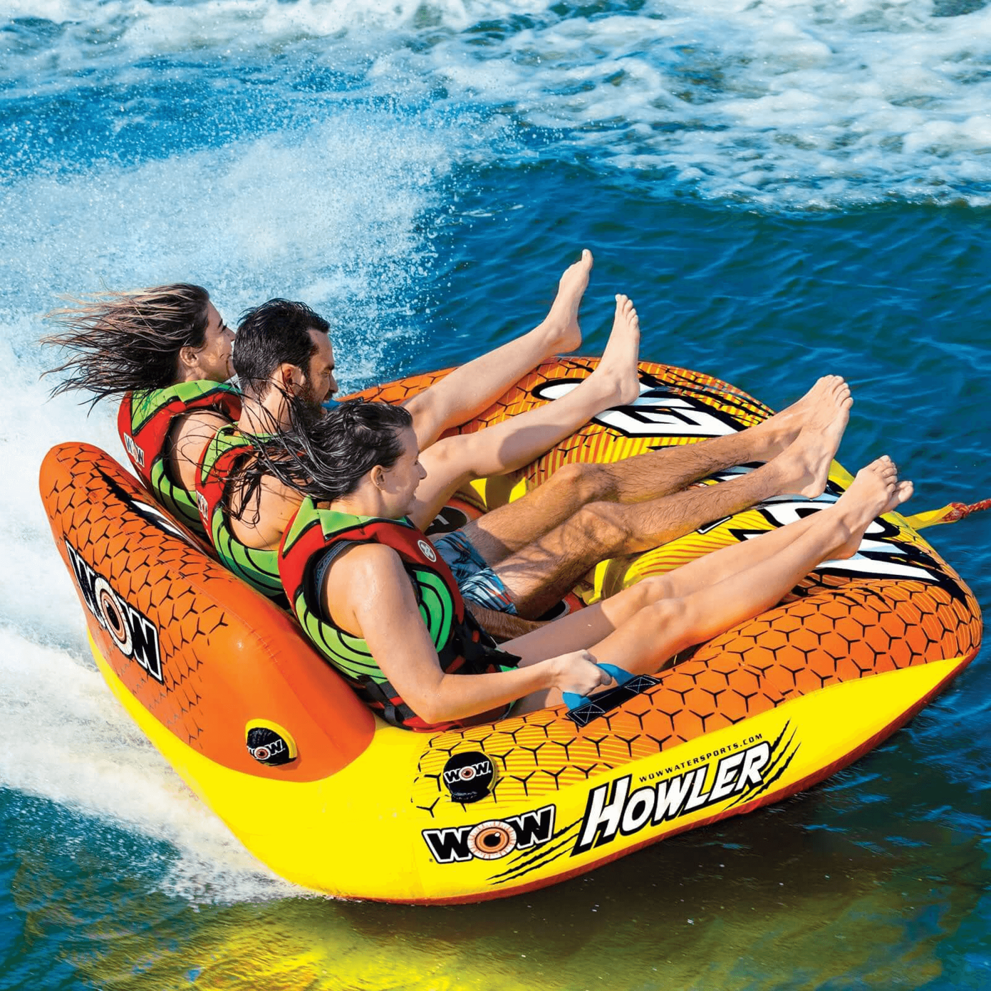WOW Watersports Howler 1, 2 or 3 Person Inflatable Cockpit Towable Tube