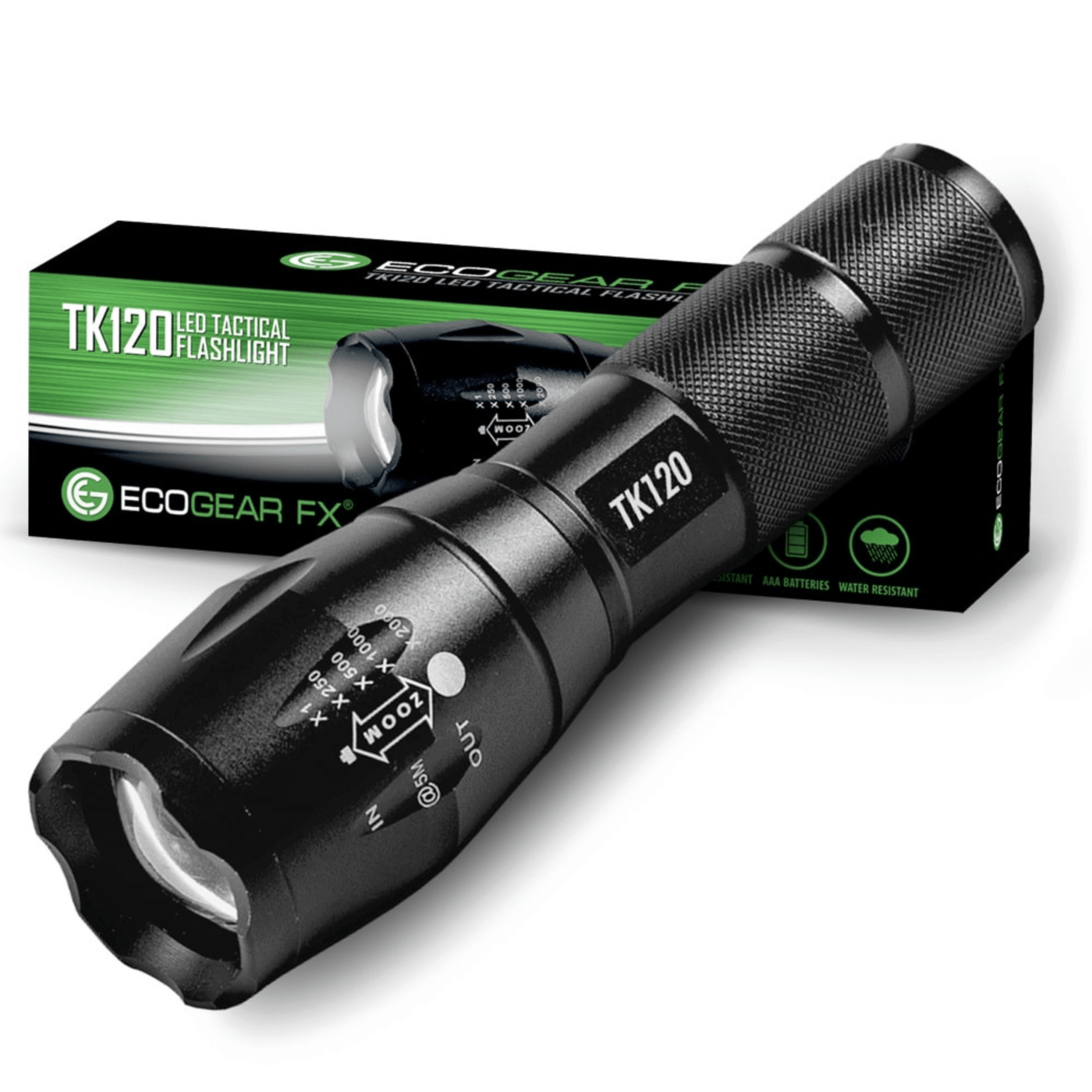 EcoGear FX TK120 LED Tactical Flashlight with Strobe