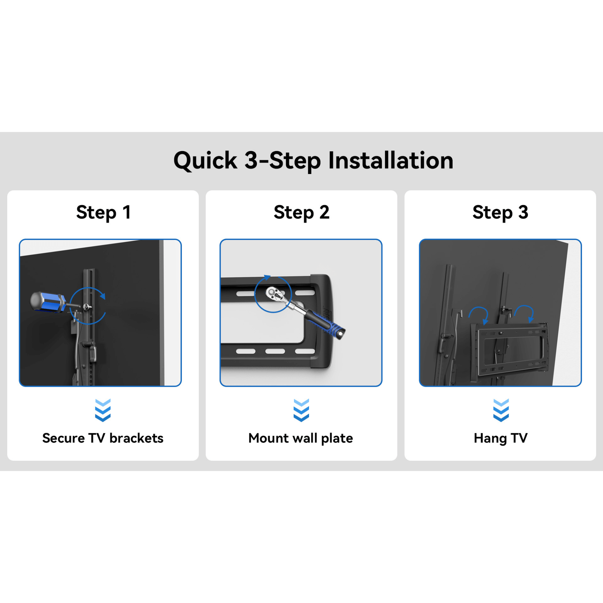ErgoAV Medium Tilt TV Mount with Level Adjust for 32" to 65" TVs