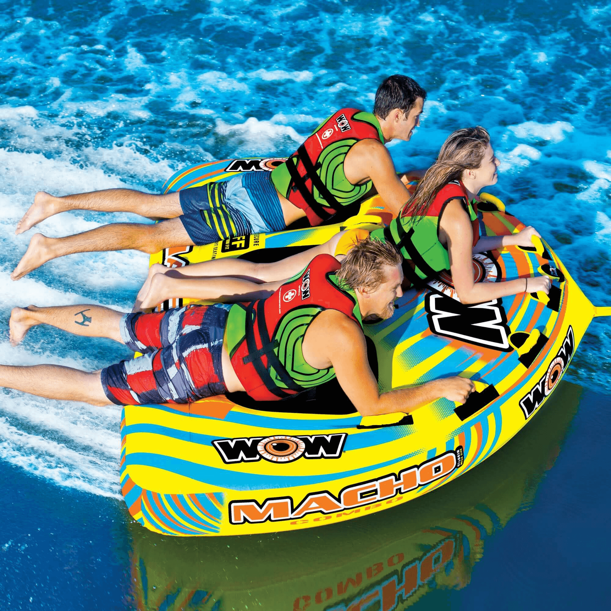 WOW Watersports Macho Multiple Riding Positions Tube for Up to 3 People