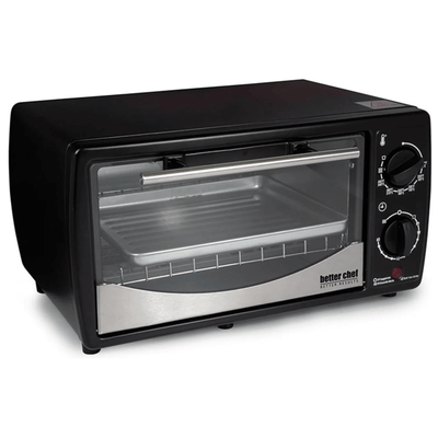 Better Chef 9L Toaster Oven Broiler with Slide-Out Rack and Bake Tray