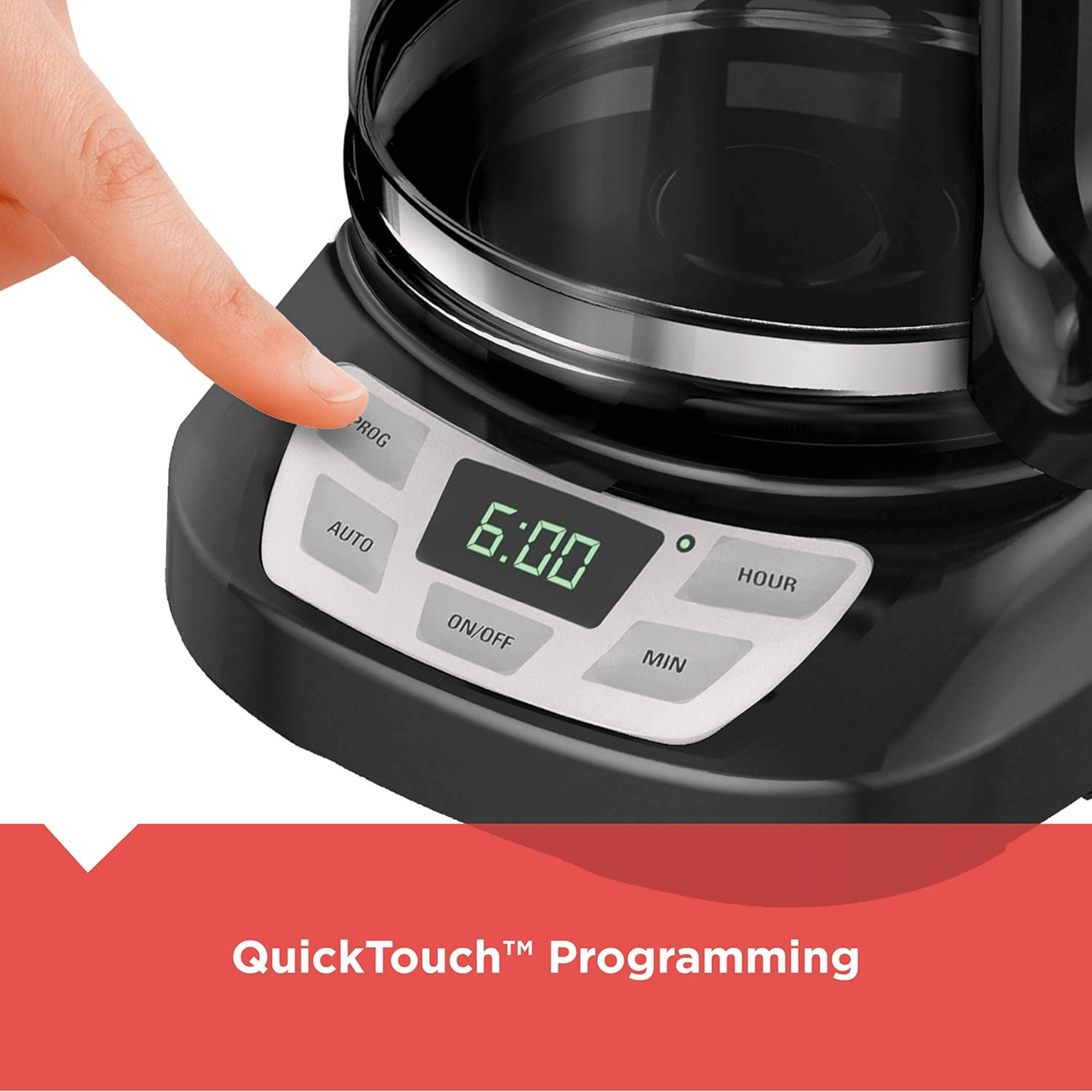 Black & Decker 12 Cup Programmable Coffee Maker with Quick-Touch Programming - REFURBISHED