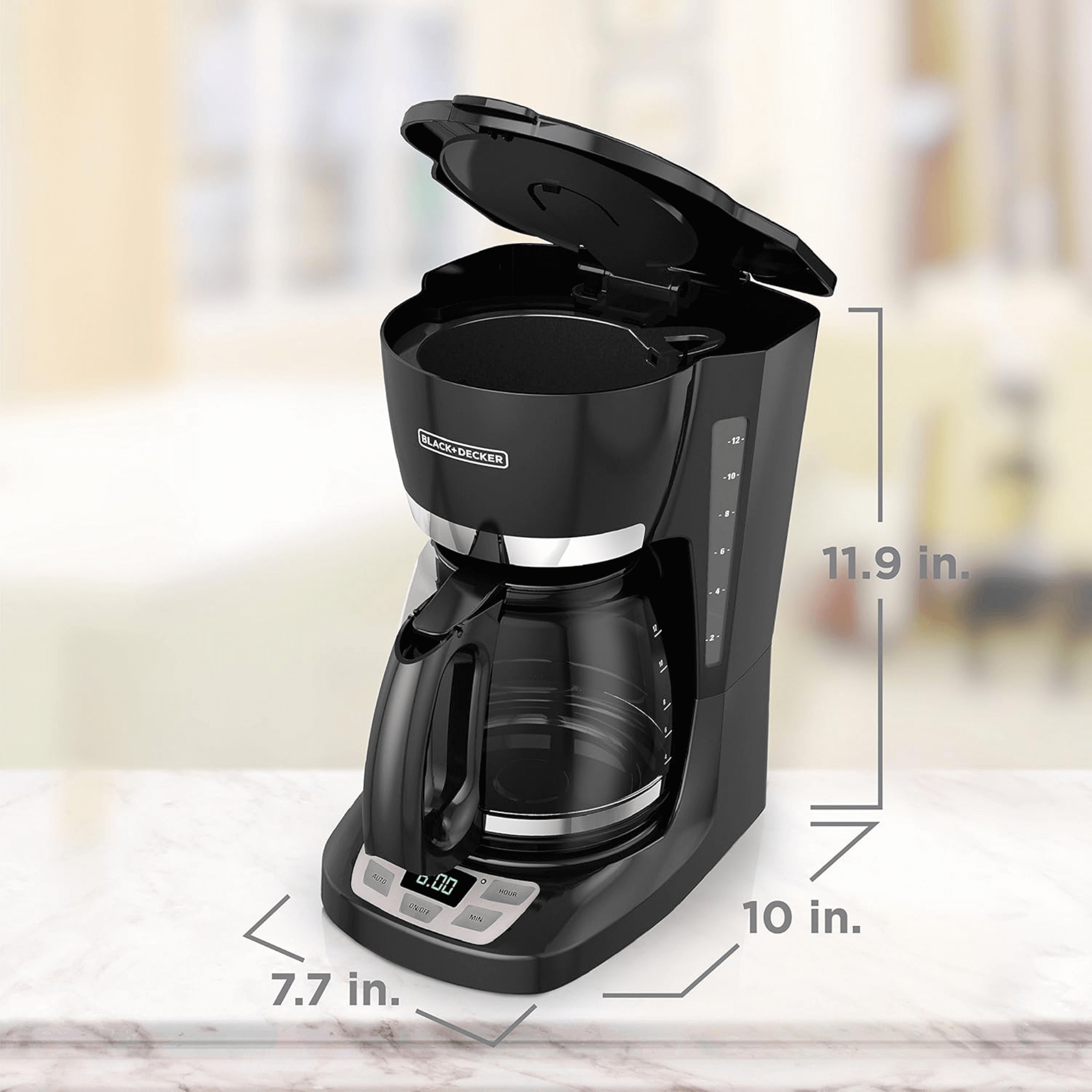 Black & Decker 12 Cup Programmable Coffee Maker with Quick-Touch Programming - REFURBISHED