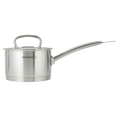 Korkmaz Proline 2Qt Stainless Steel Saucepan with High Profile Lid