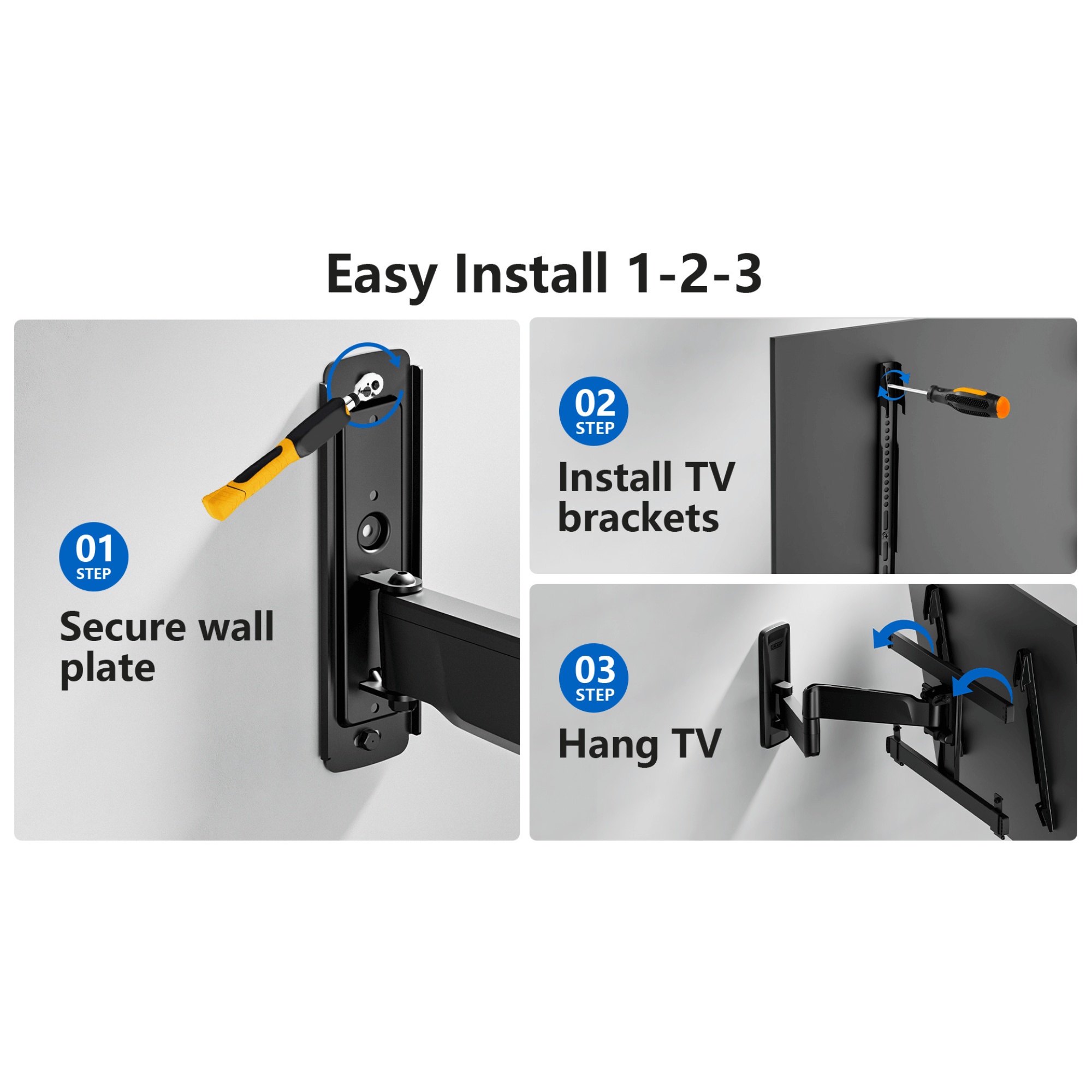 ErgoAV Medium Motion TV Mount for 32" to 65" TVs