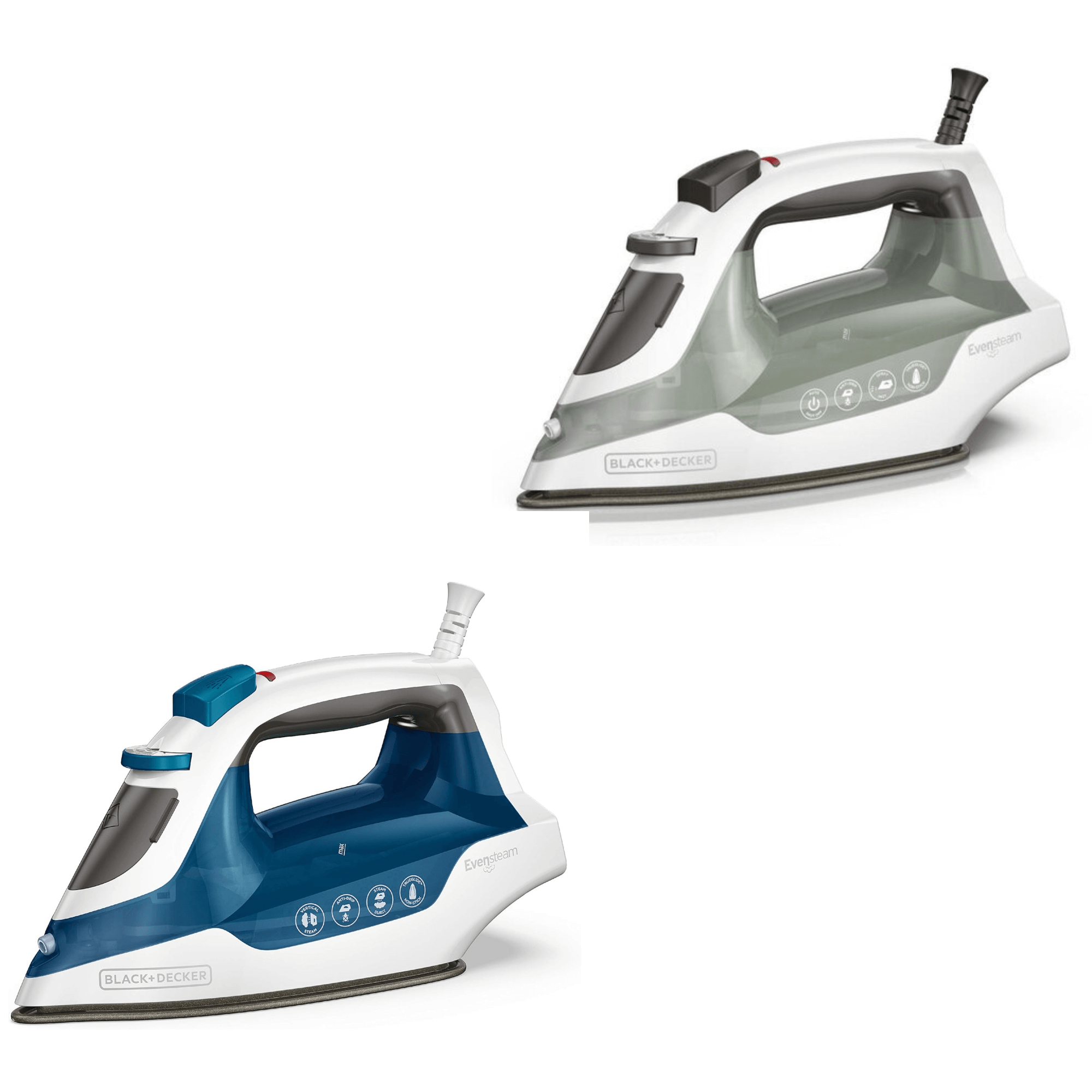 Black & Decker Easy Steam TrueGlide Nonstick SmartSteam Compact Iron - REFURBISHED