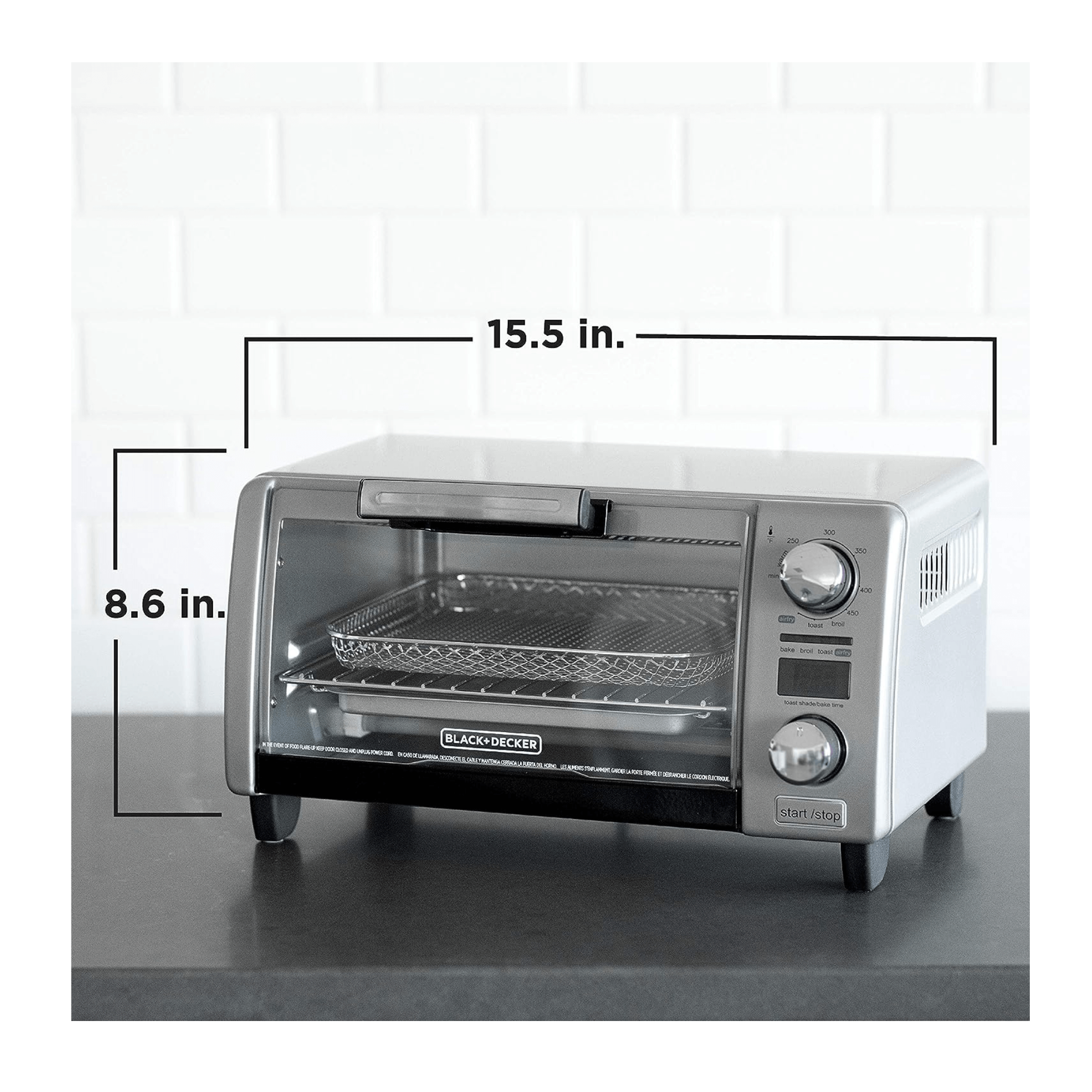 Black & Decker Air Fry Digital Toaster Oven - REFURBISHED