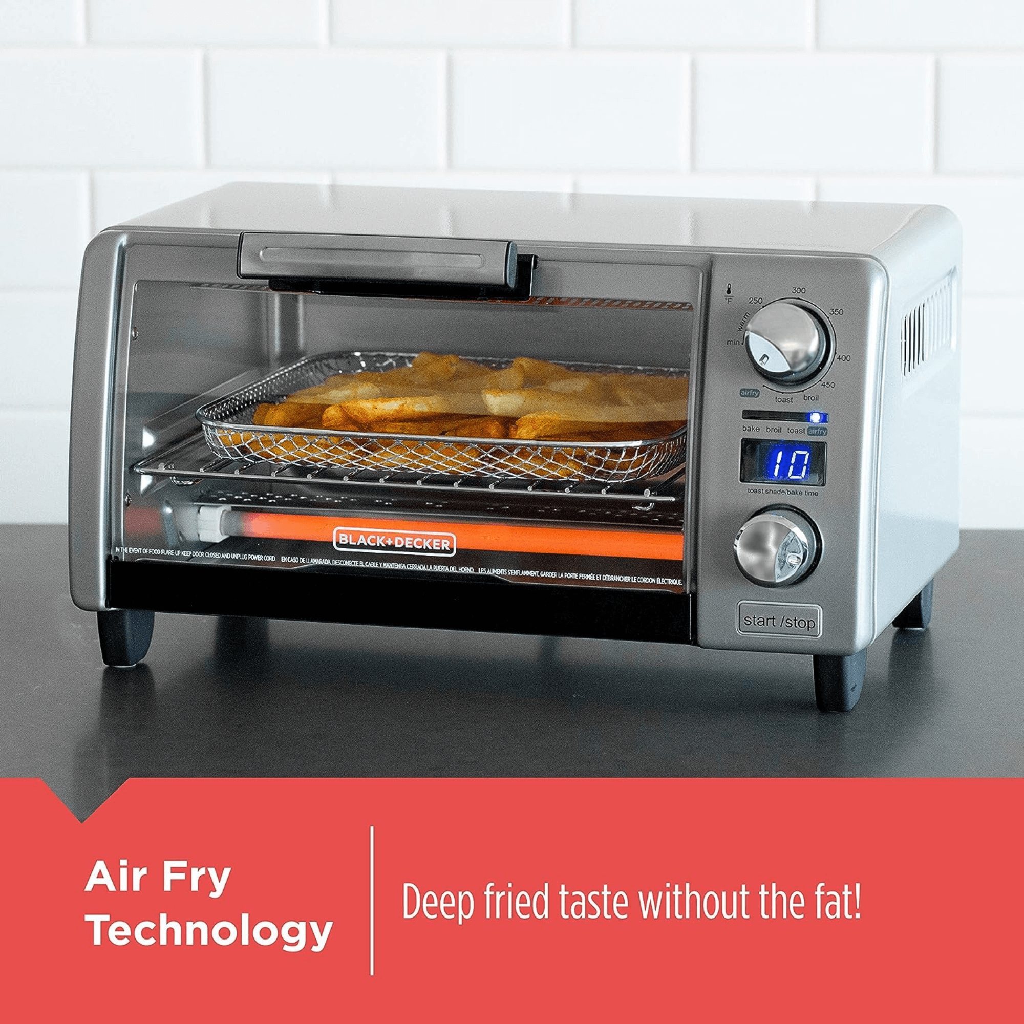 Black & Decker Air Fry Digital Toaster Oven - REFURBISHED