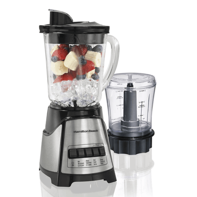 Hamilton Beach Power Elite Glass Jar Blender and Food Chopper Combo