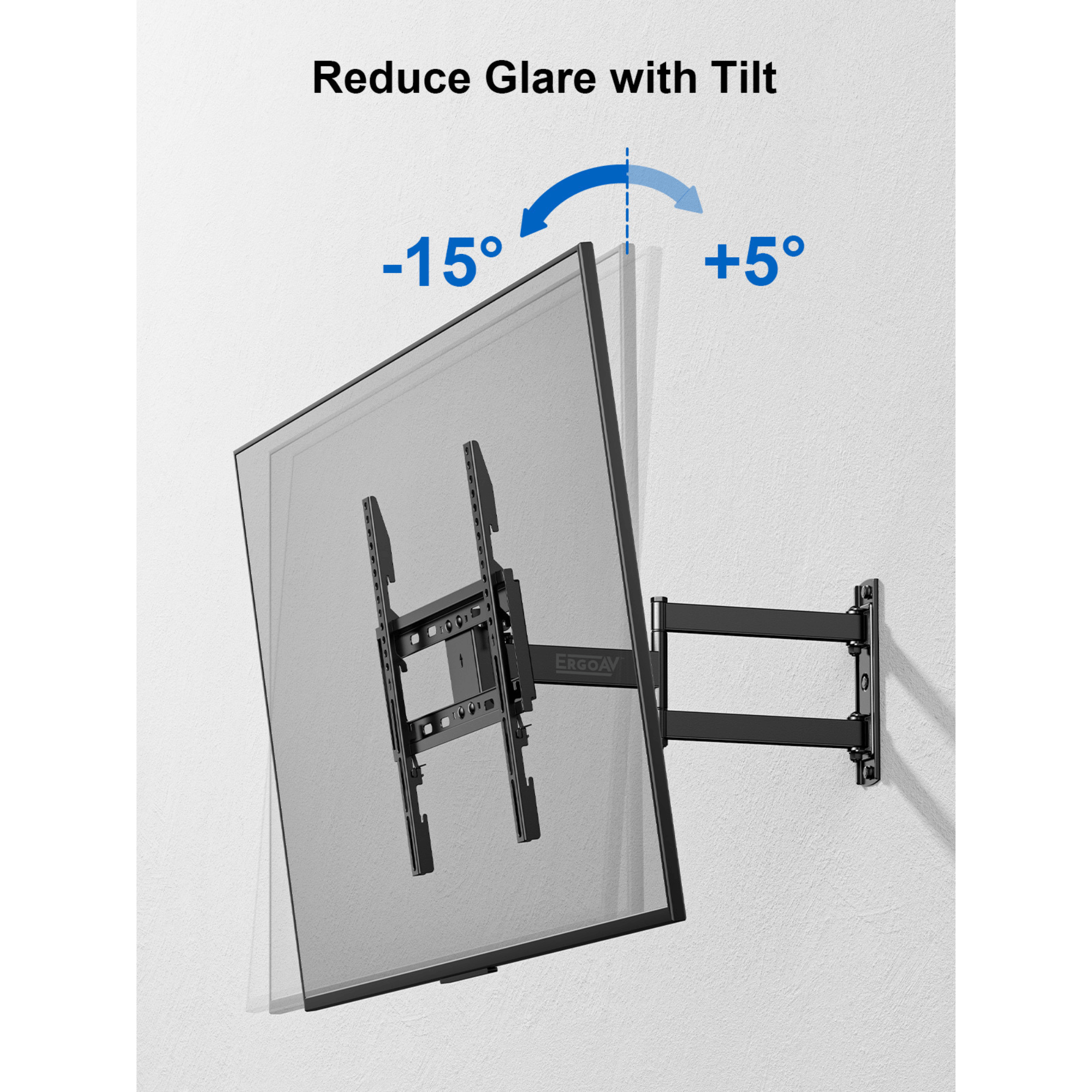 ErgoAV Single Stud Motion Mount for TVs 40" to 55" and up to 77lbs