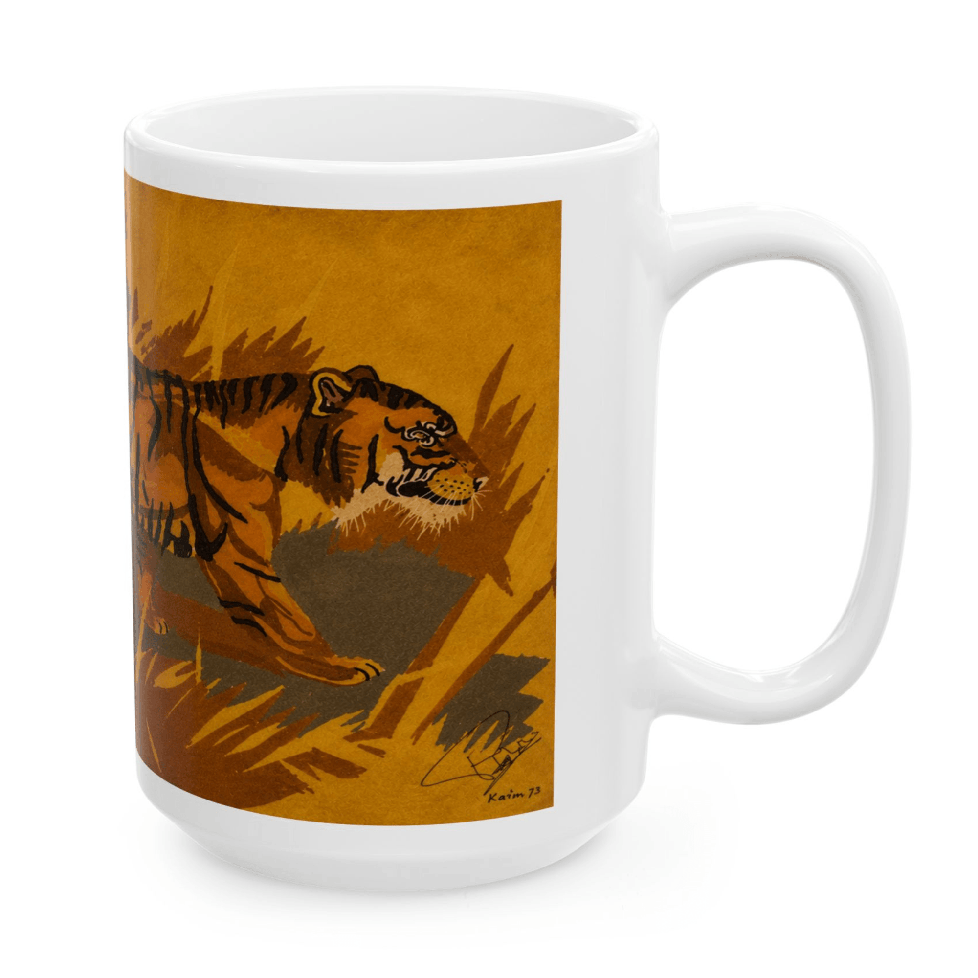 PimsArt Majestic Tiger Illustration Mug From Original Painting
