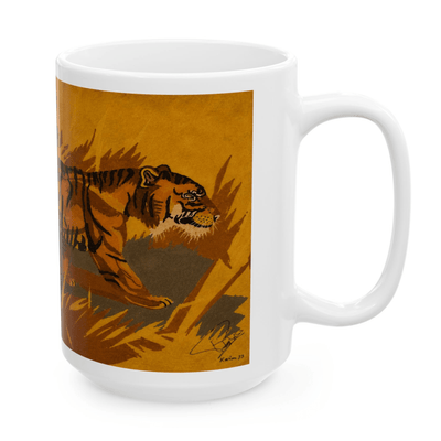 PimsArt Majestic Tiger Illustration Mug From Original Painting