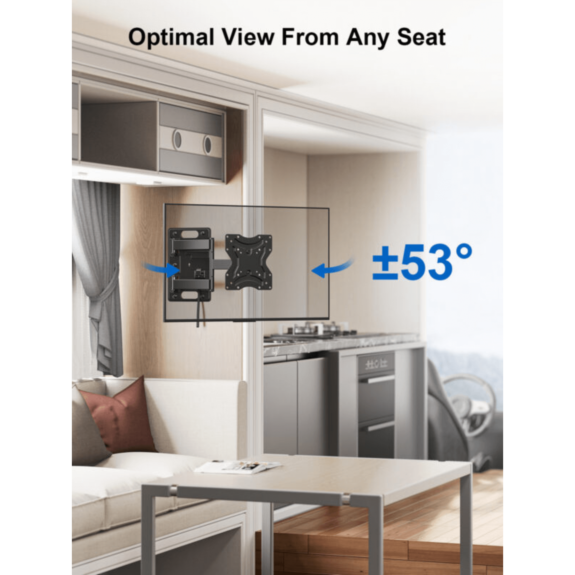 ErgoAV RV Motion Mount 200x200 for TVs 23" to 43"
