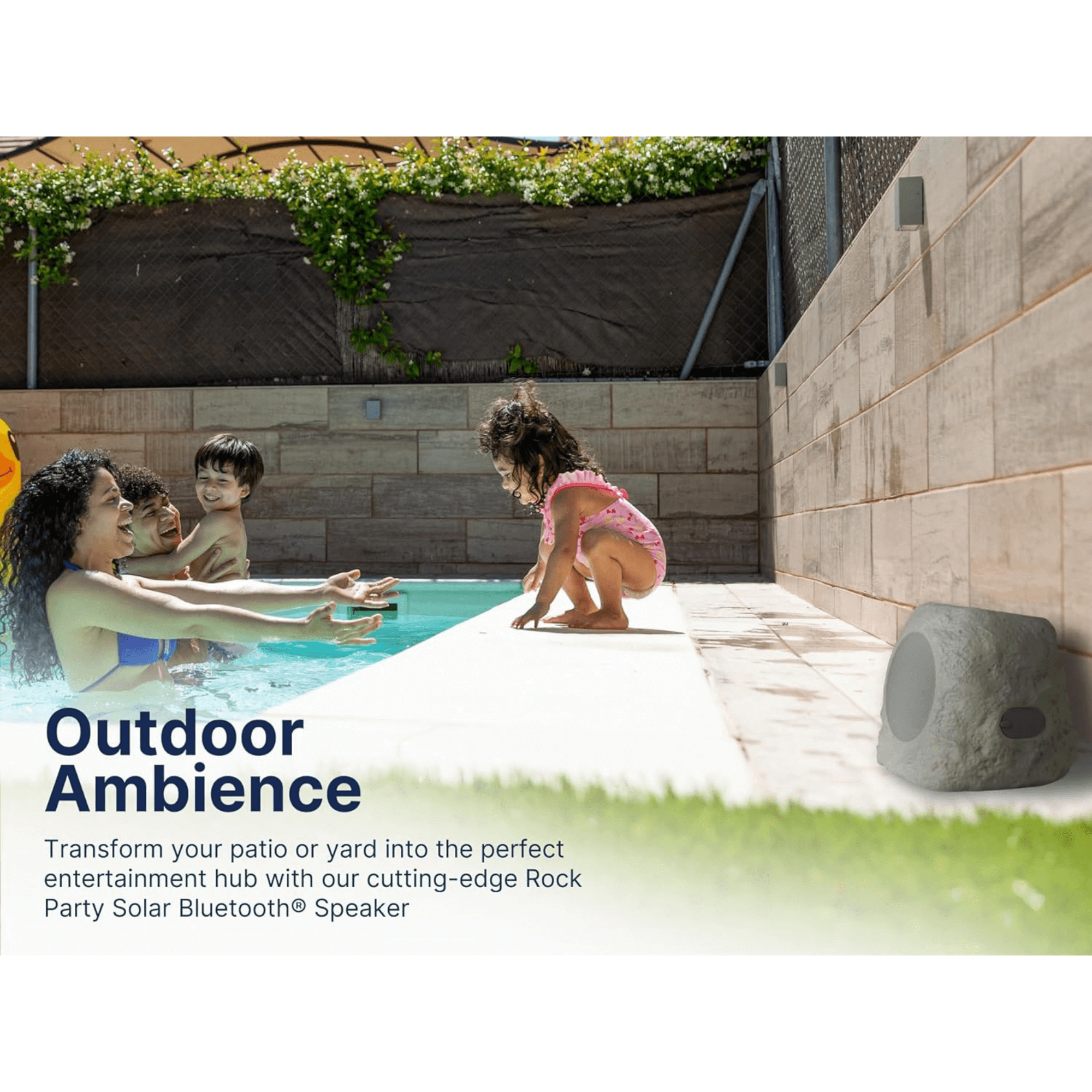 Emerson Rock Party Solar Multicolor LED Bluetooth Speaker