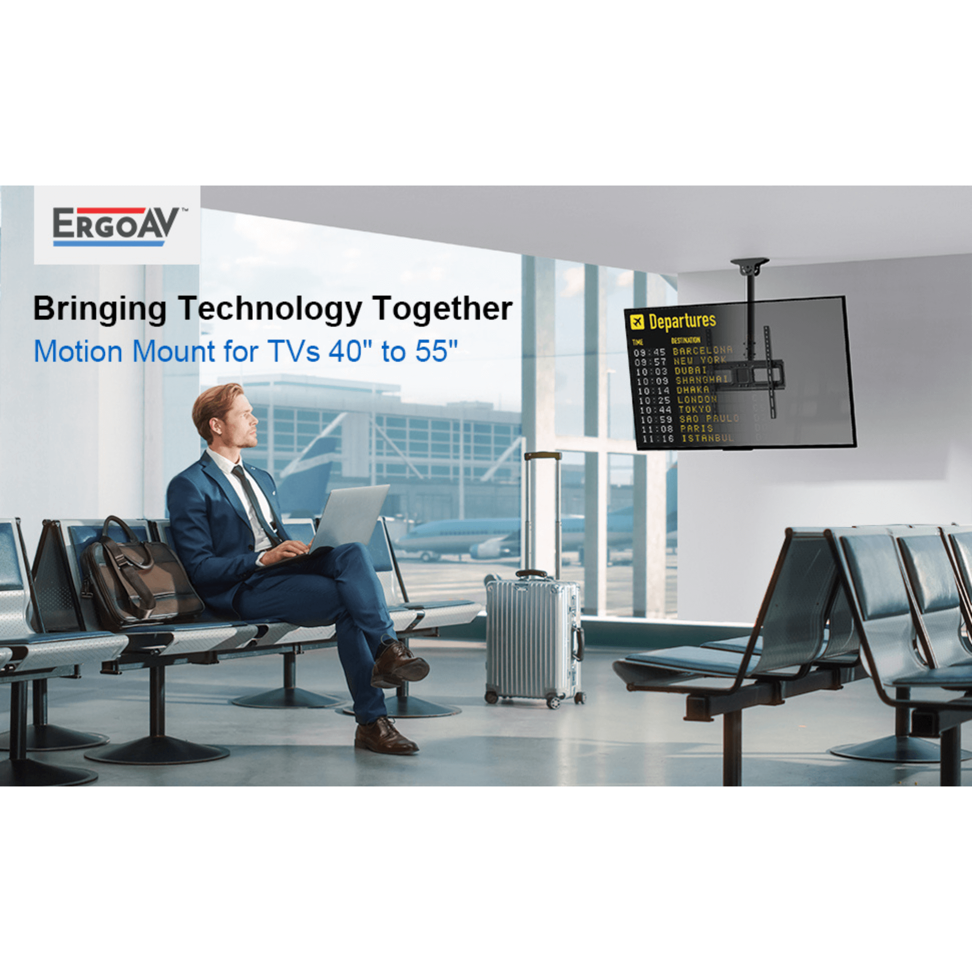 ErgoAV Ceiling Mount for TVs 40" to 55"