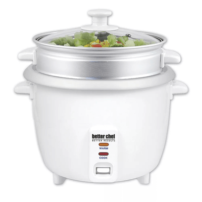 Better Chef 10-Cup - 20-Cup Cooked - Rice Cooker with Steamer