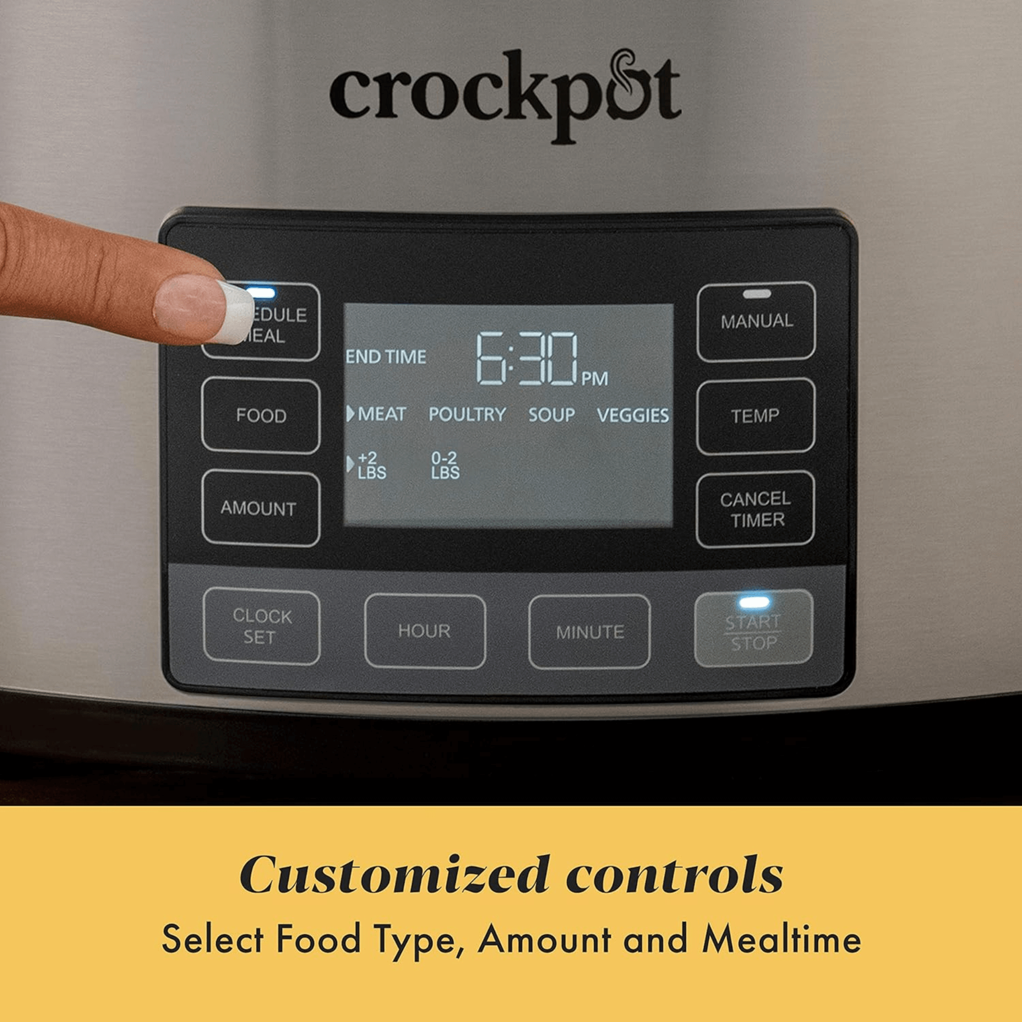 Crockpot 6-Quart My Time Digital Programmable Slow Cooker and Food Warmer