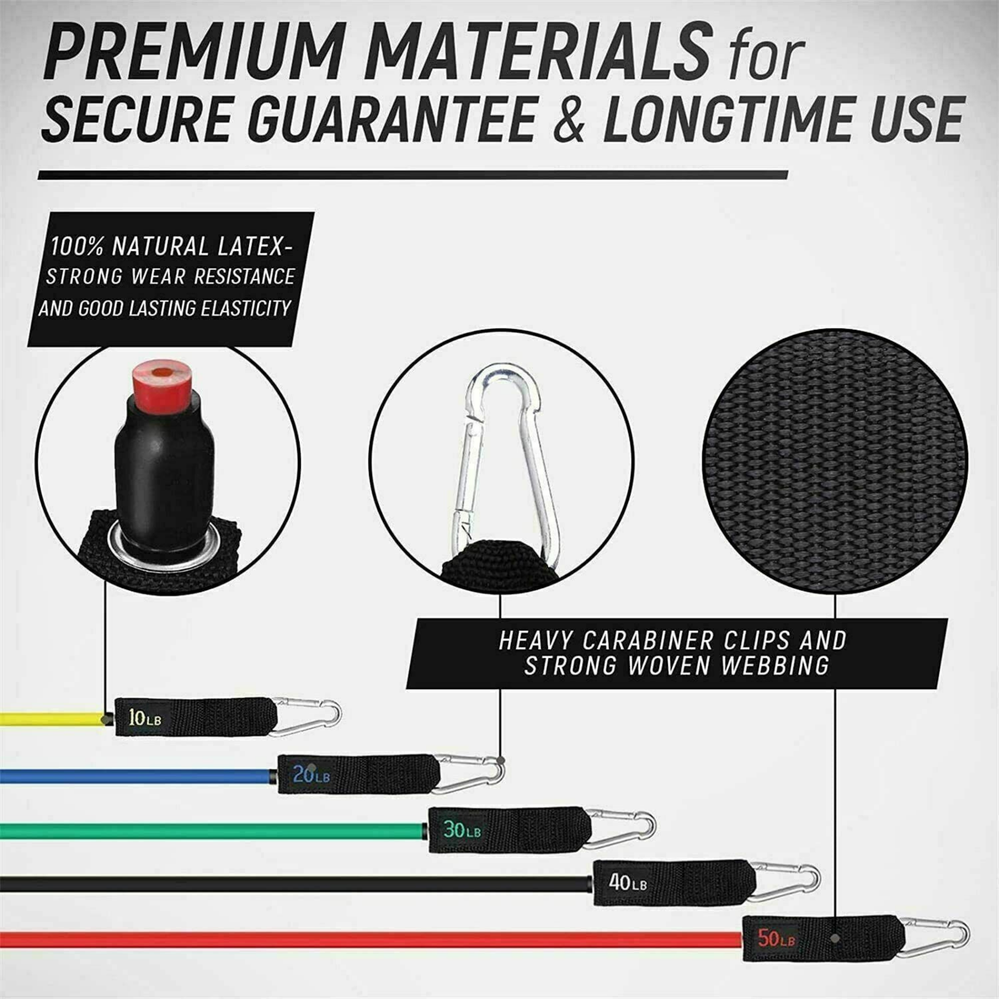 JupiterGear Intey Resistance Bands Set Exercise Bands with Protective Sleeve - Portable Resistance Bands with Door Anchor, Handles, Legs Ankle Straps - Home Gym Resistance Training [13 Pcs Set]