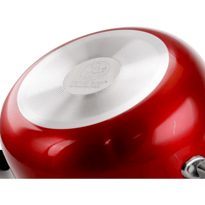 Better Chef 24-Quart Metallic Red Aluminum Dutch Oven with Glass Lid