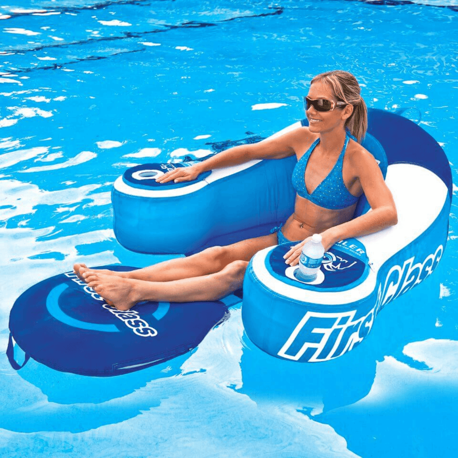 WOW Watersports First Class Pool and Lake Lounge Chair with Custom Cup Holders
