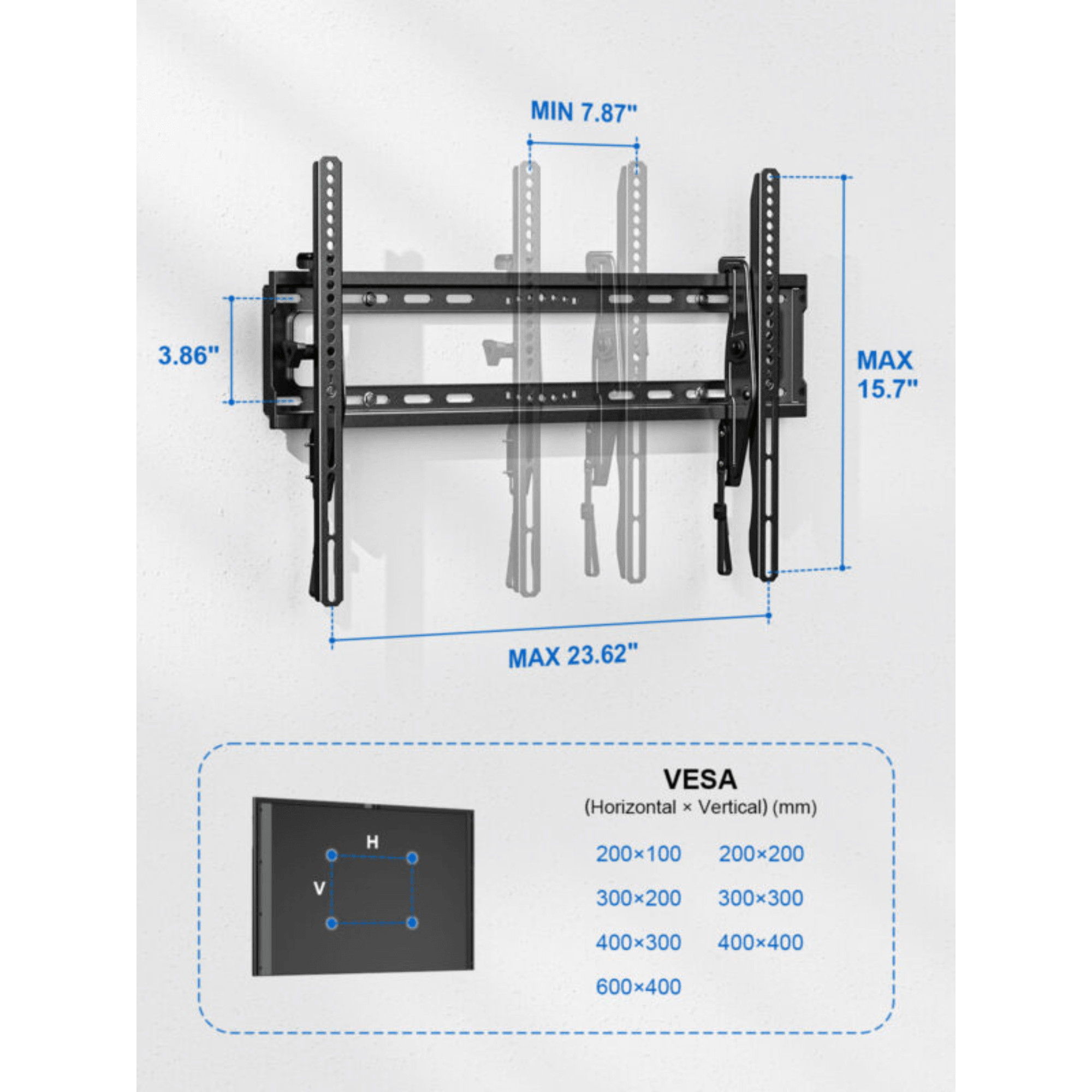 ErgoAV Tilt Mount for TVs 43" to 75"