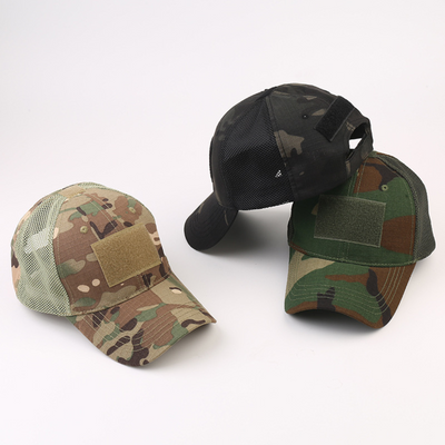 Military-Style Tactical Patch Hat with Adjustable Strap | Breathable & Unisex