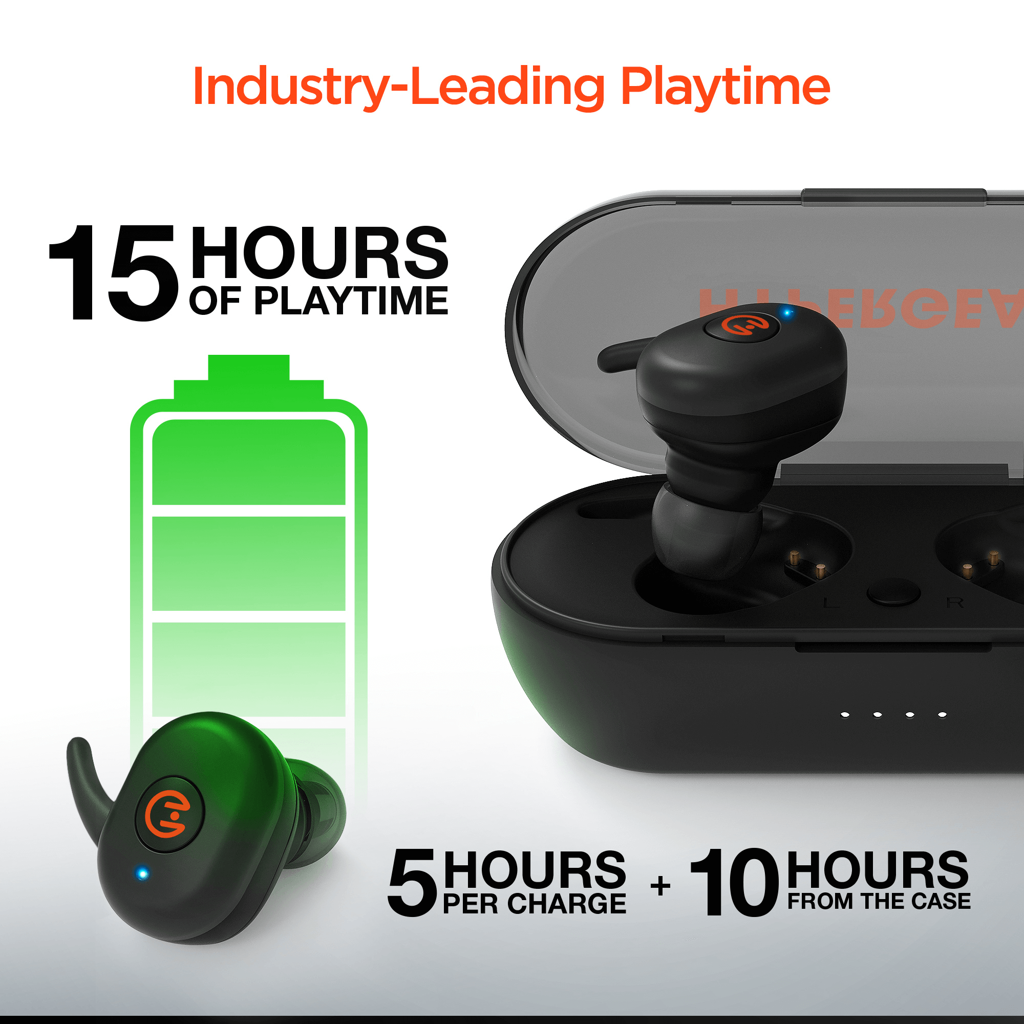 HyperGear Active True Wireless Earbuds with USB-C Connector