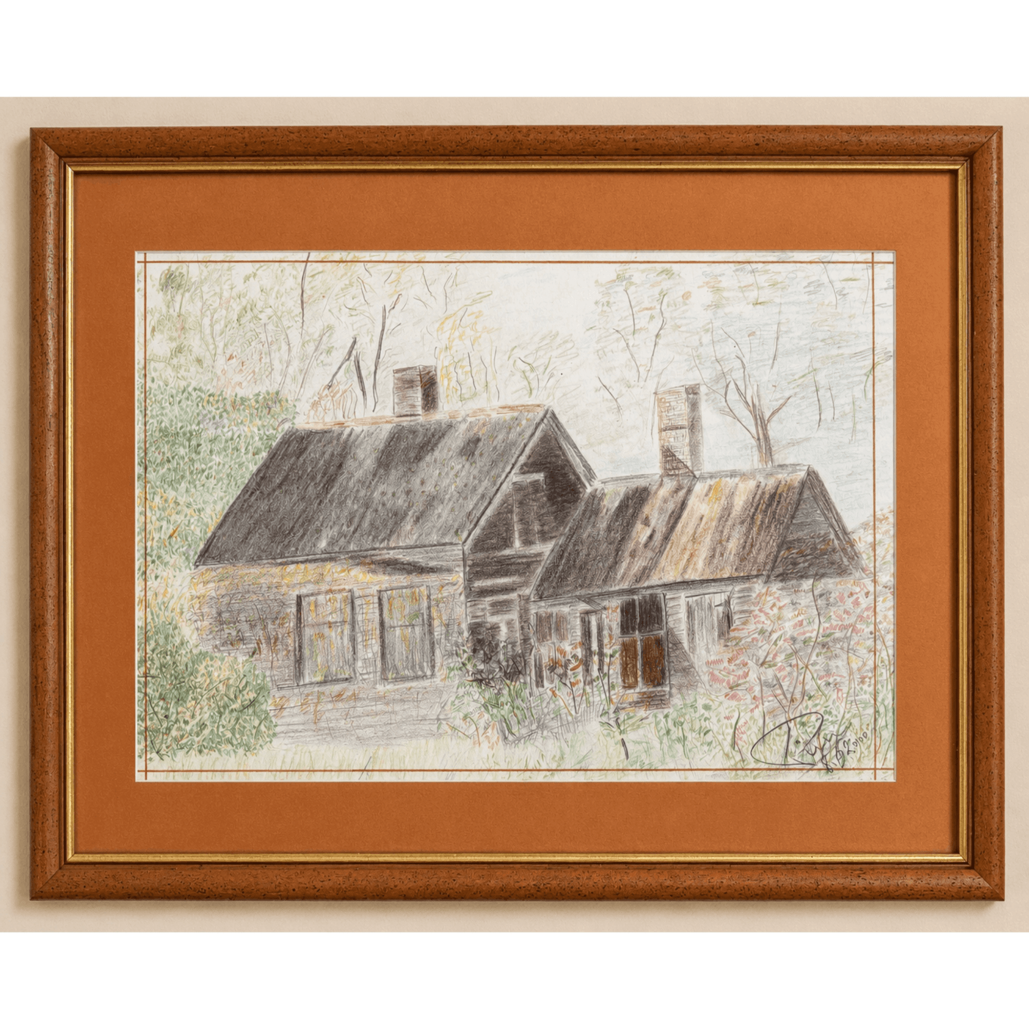 PimsArt Country Cottage Sketch Mug From Original Drawing