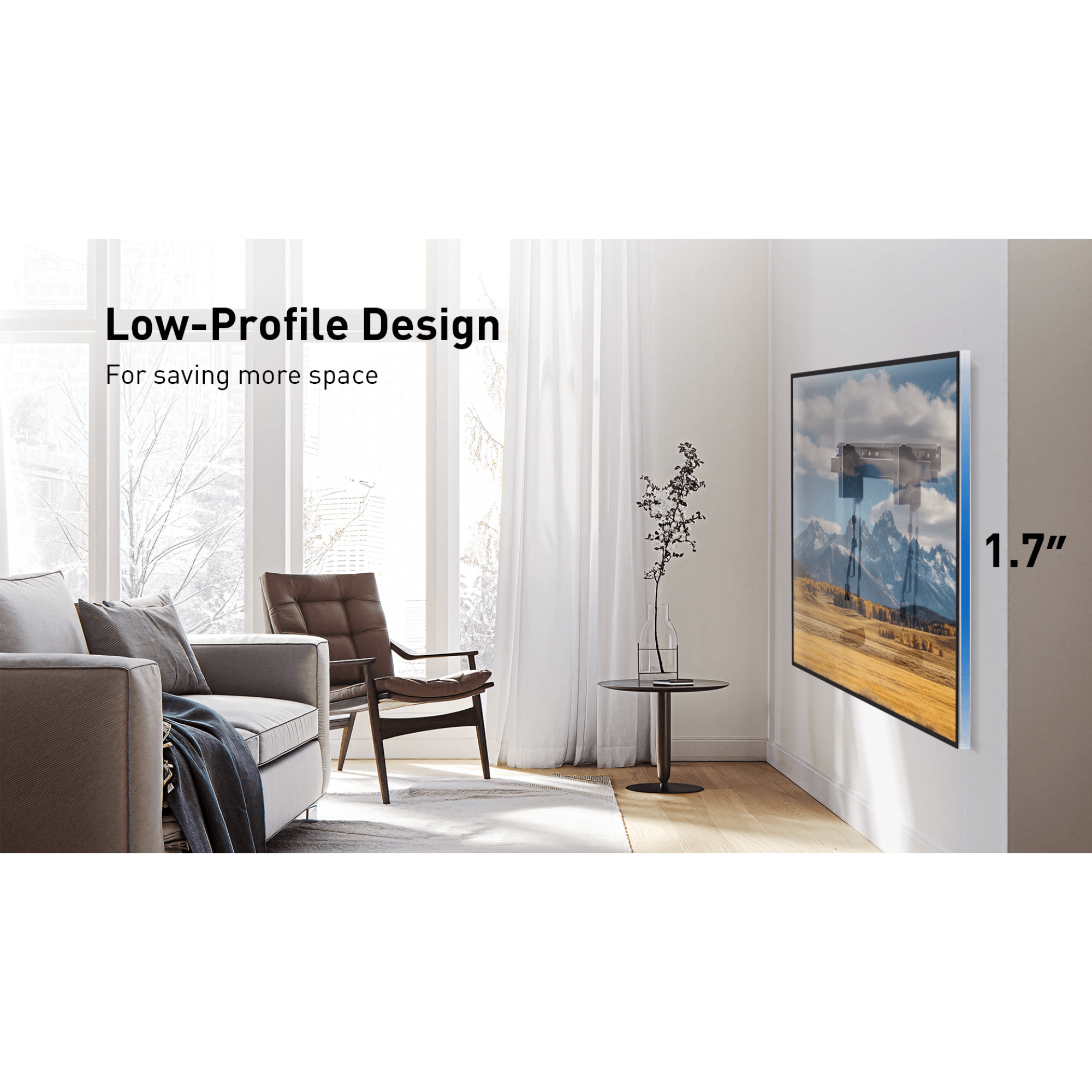 ErgoAV Large Low Profile Fixed Mount for 42" to 90" TVs