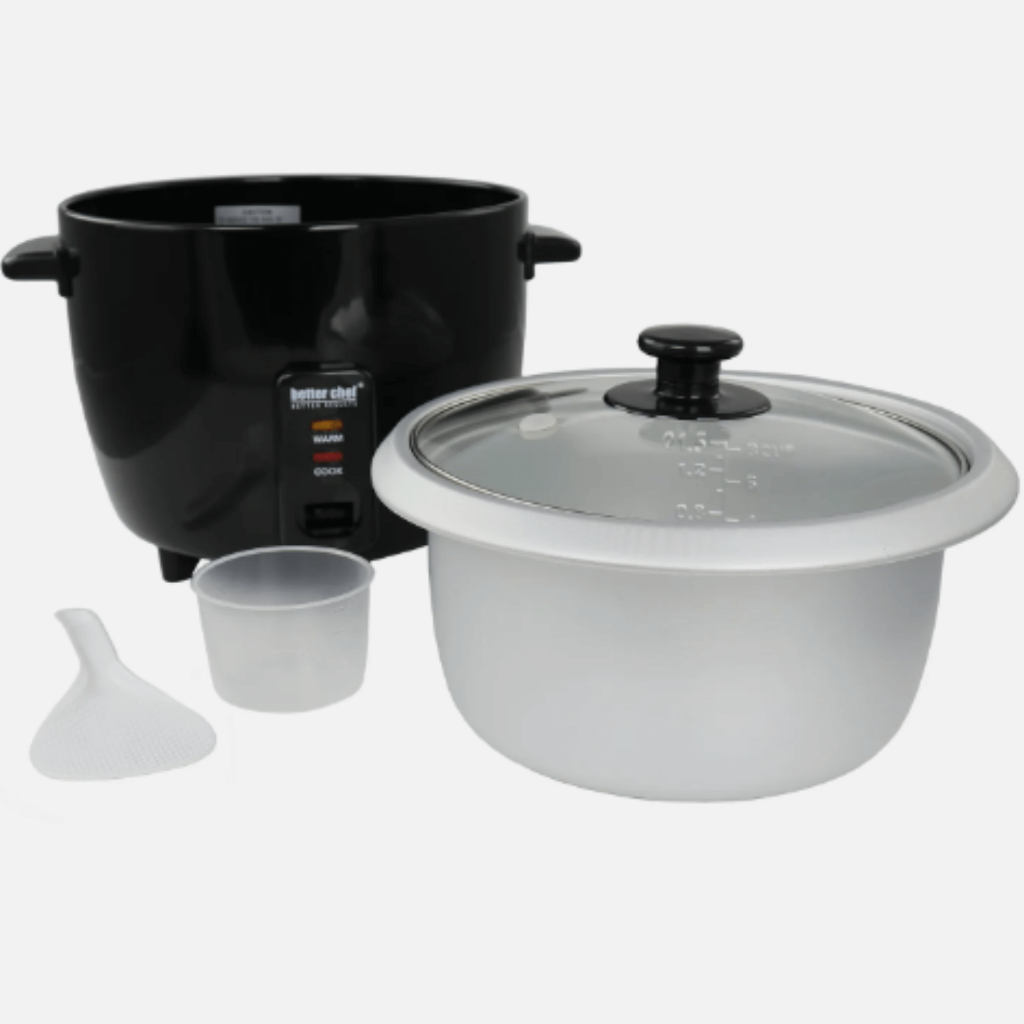Better Chef 8-Cup - 16-Cup Cooked - Rice Cooker with Measuring Cup and Paddle