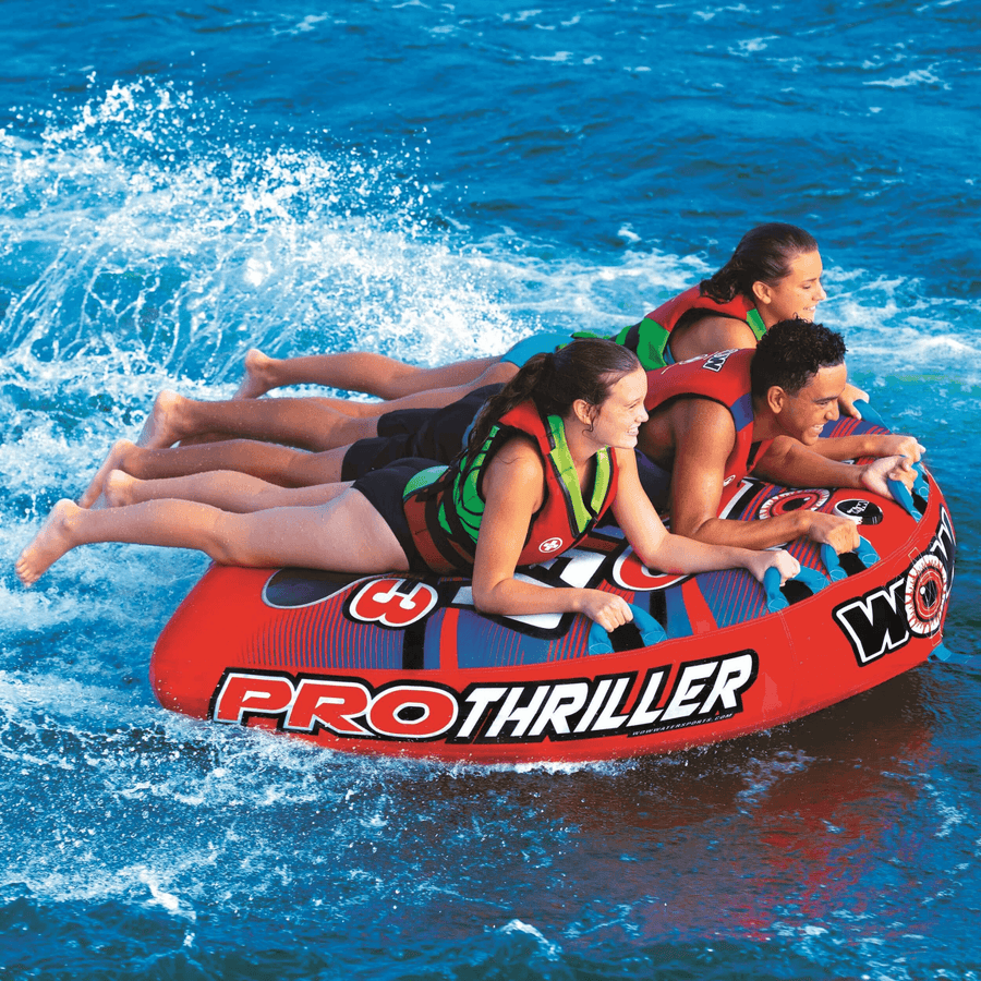 WOW Watersports Super Thriller 1 2 or 3 Person Inflatable Towable Deck Tube